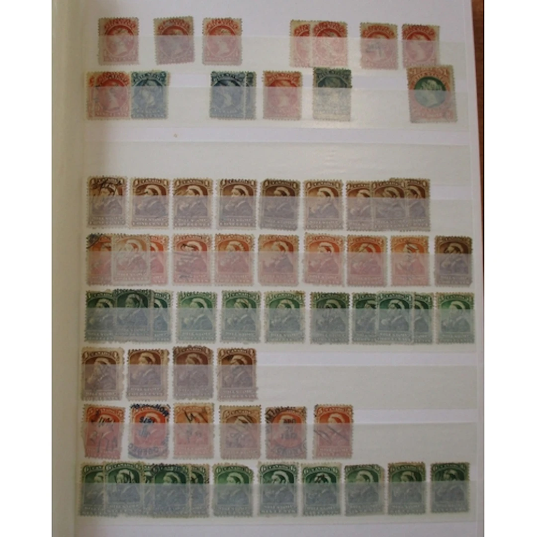 Canada. Revenues in 1 stock book incl 1864 vals to $1, 1865 ...