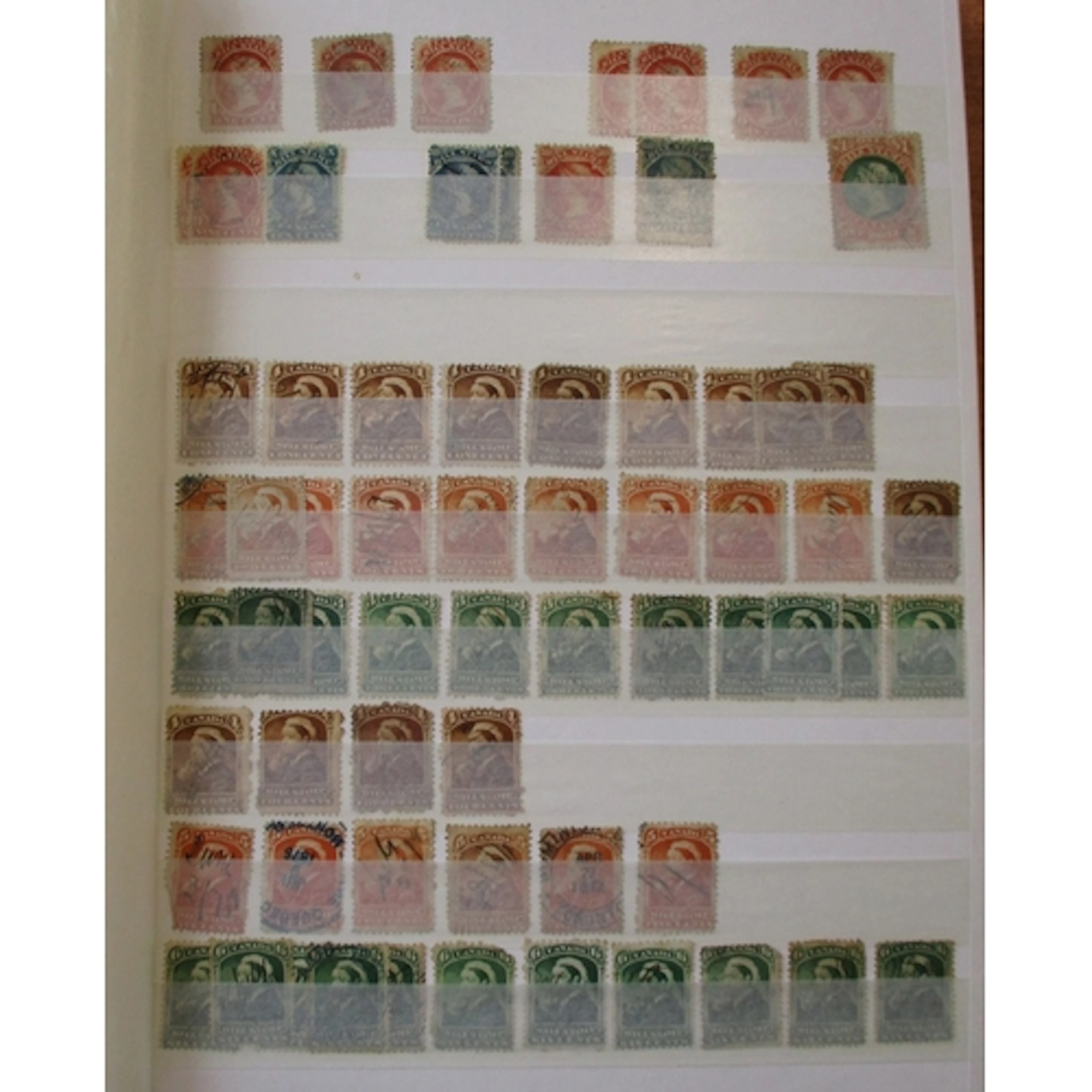 Canada. Revenues in 1 stock book incl 1864 vals to $1, 1865 ...