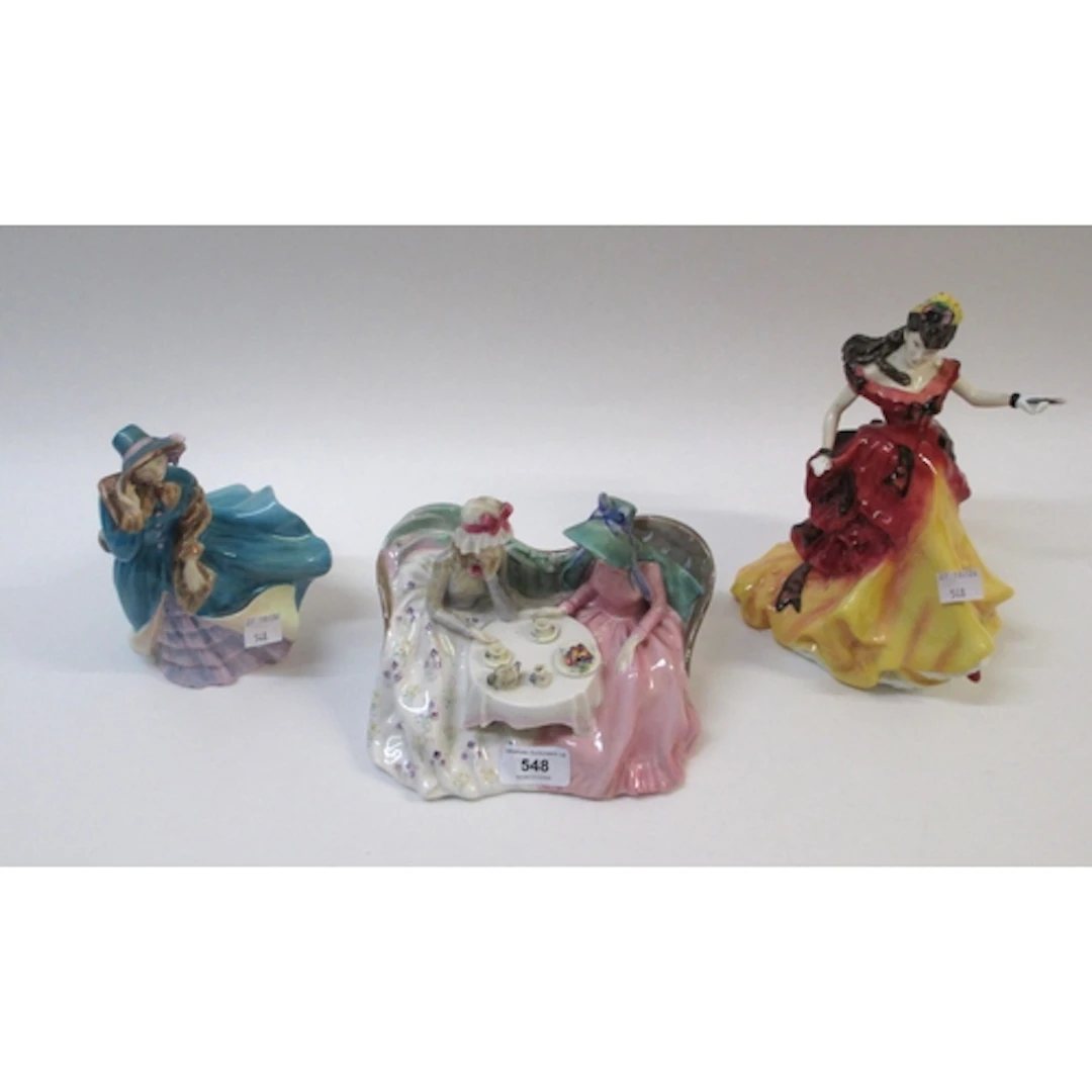 Royal Doulton figure, ' Afternoon Tea ', HN1747, another, ' ...