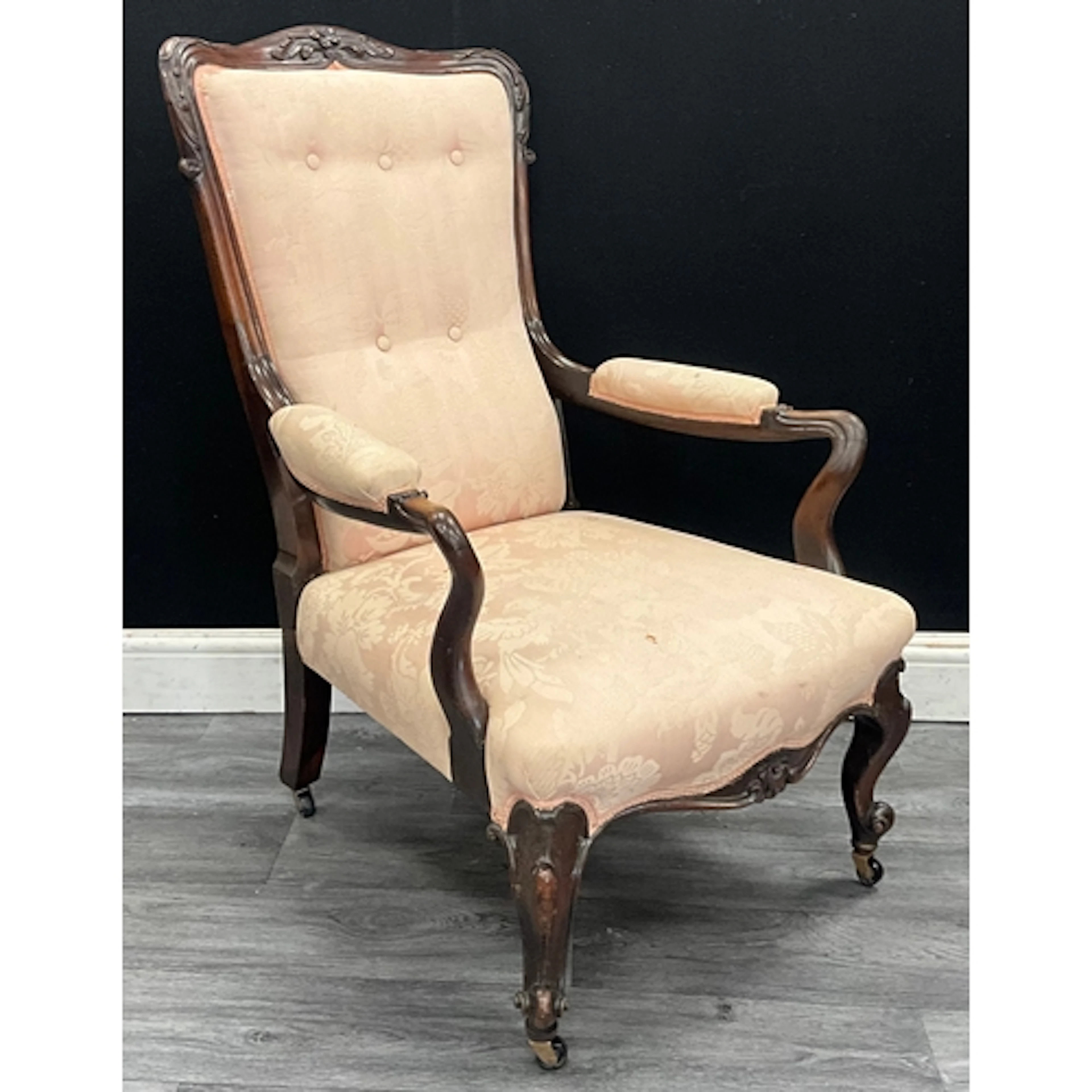 A William lV Walnut Library chair in the manor of Howard & s...