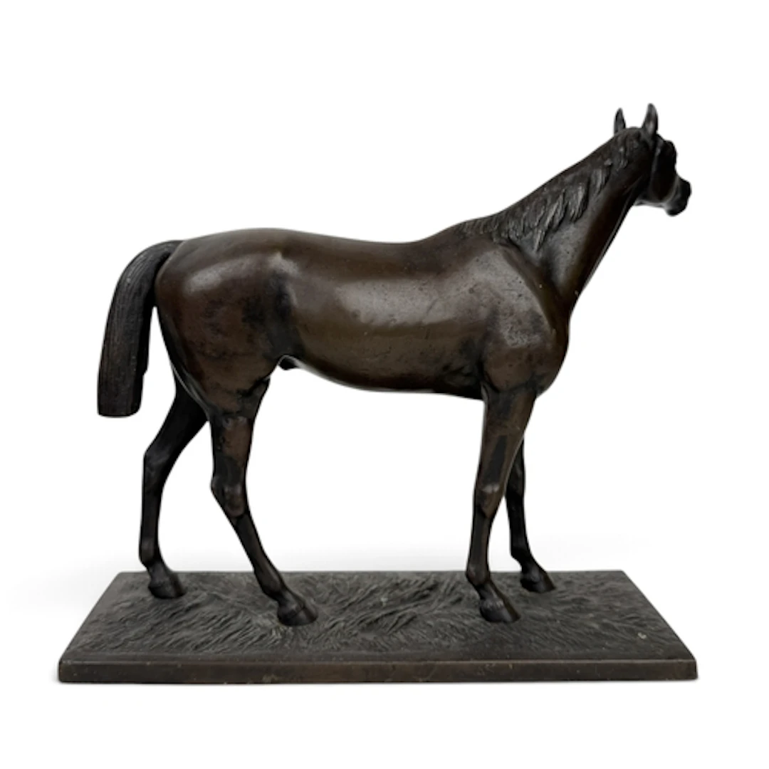 AFTER OTTO RASMUSSEN (1845-1912): A BRONZE STALLION Signed. ...