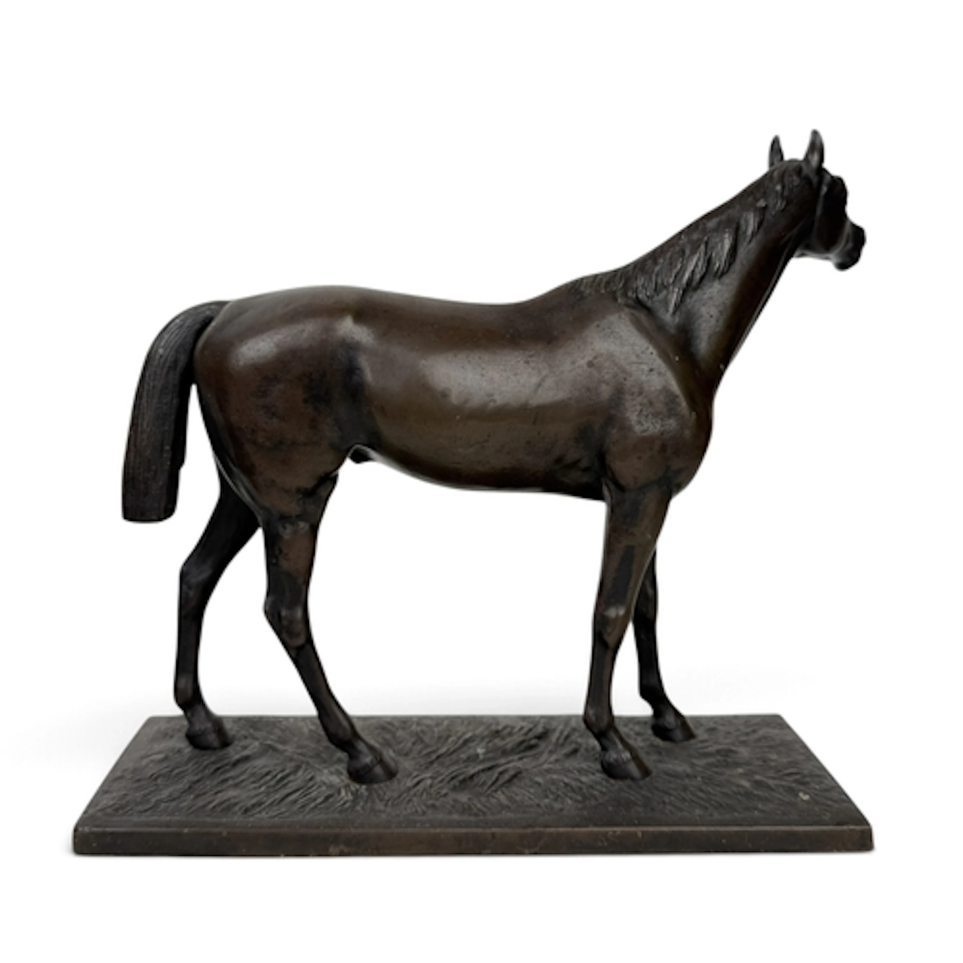 AFTER OTTO RASMUSSEN (1845-1912): A BRONZE STALLION Signed. ...