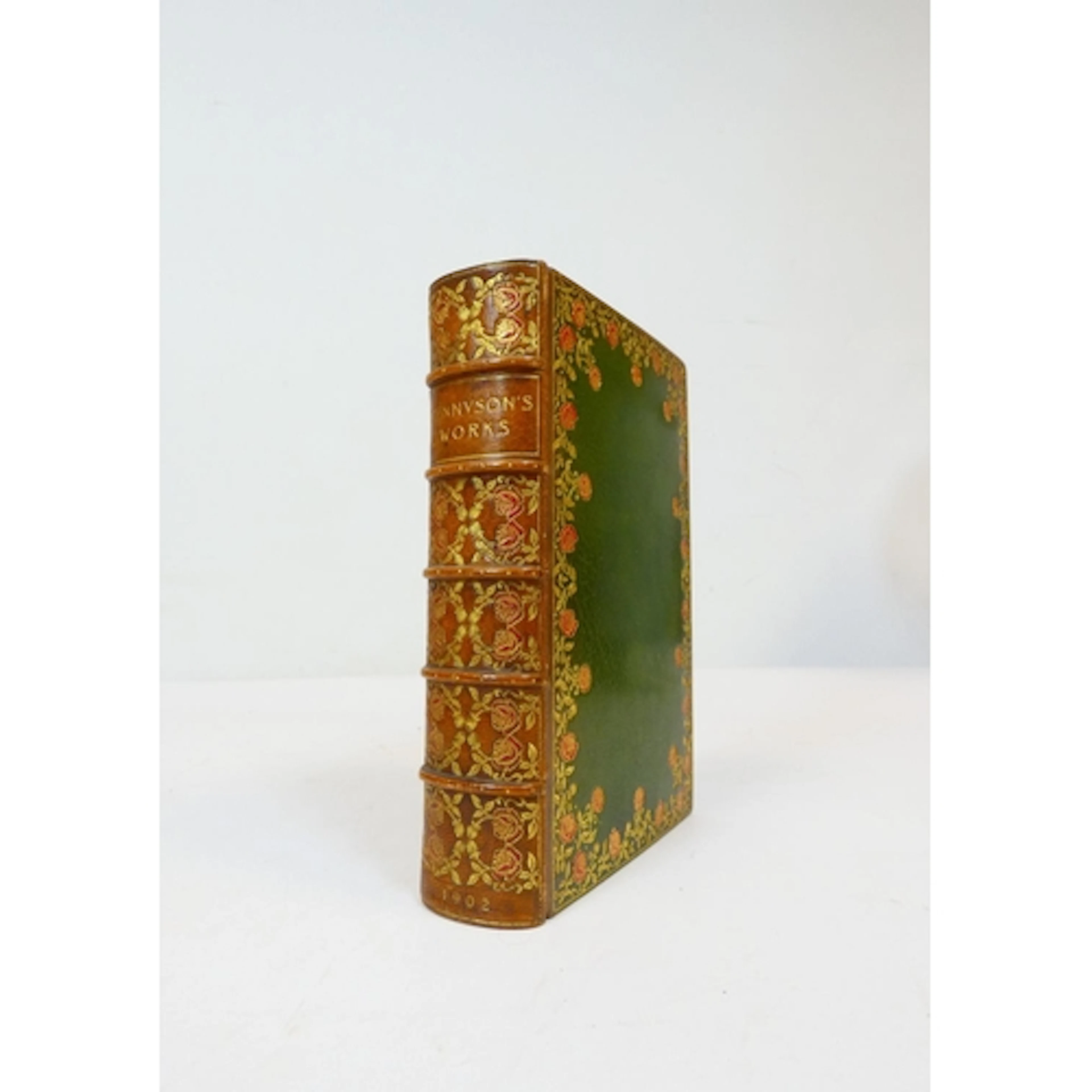 TENNYSON LORD. The Works. Eng. port. frontis. Fine green &a...