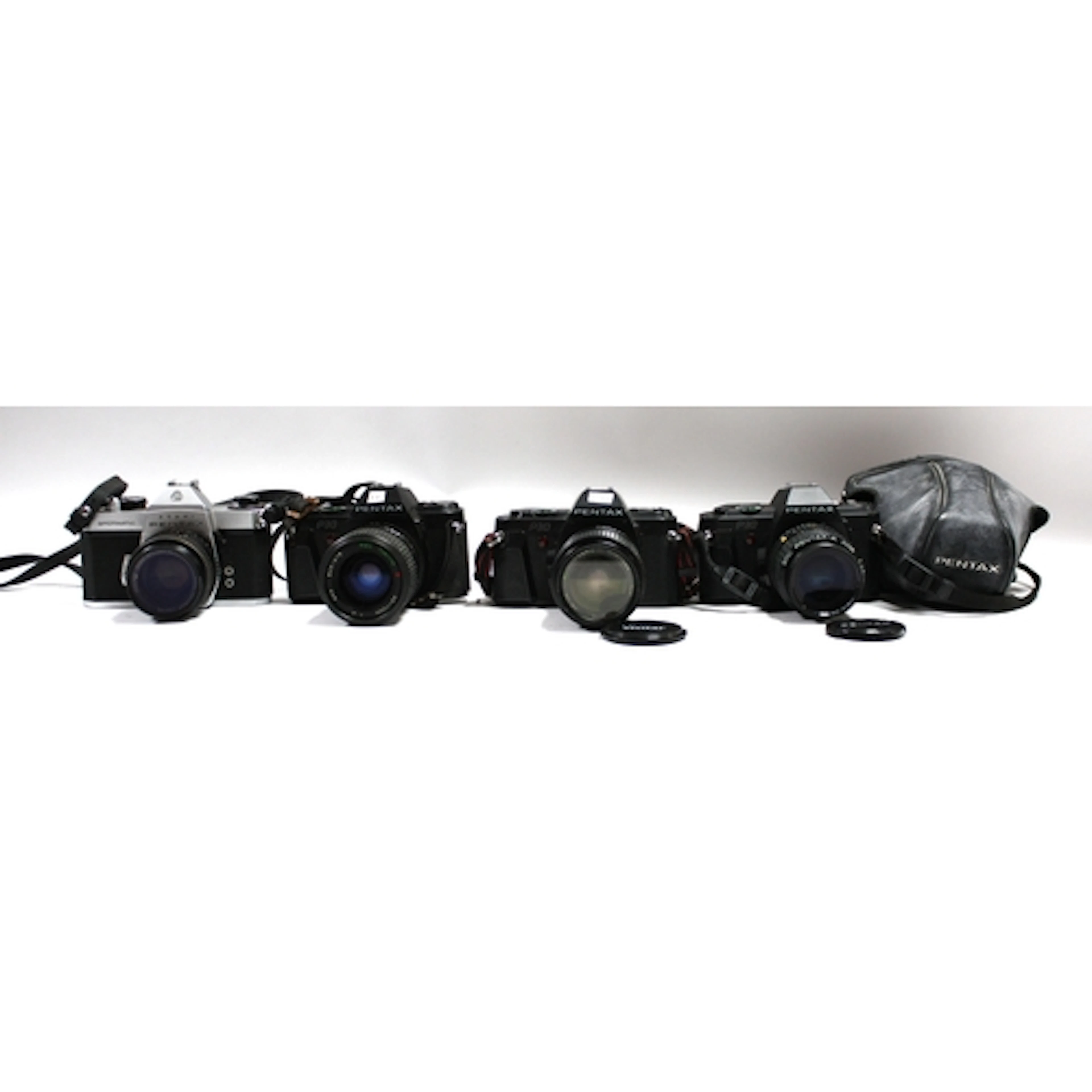 Asahi Pentax Spotmatic SP II 35mm SLR Film Camera with attac...