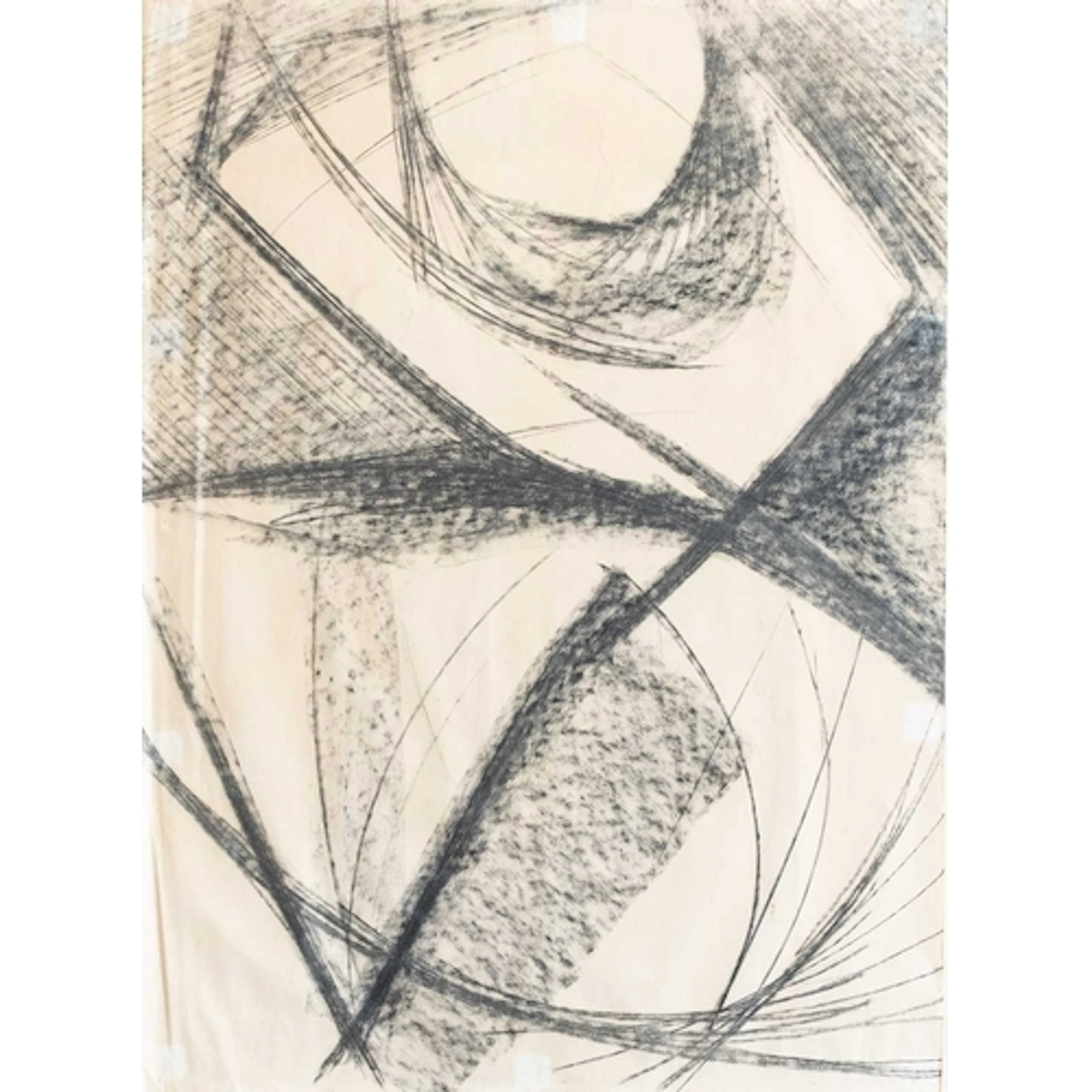 § John Erskine MILNE (1931-1978) Study for Icarus Charcoal o...