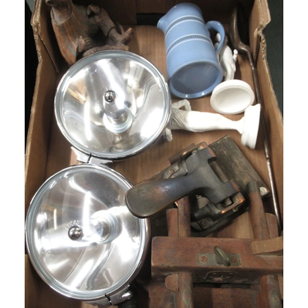 Box containing a quantity of various items, including pair o...