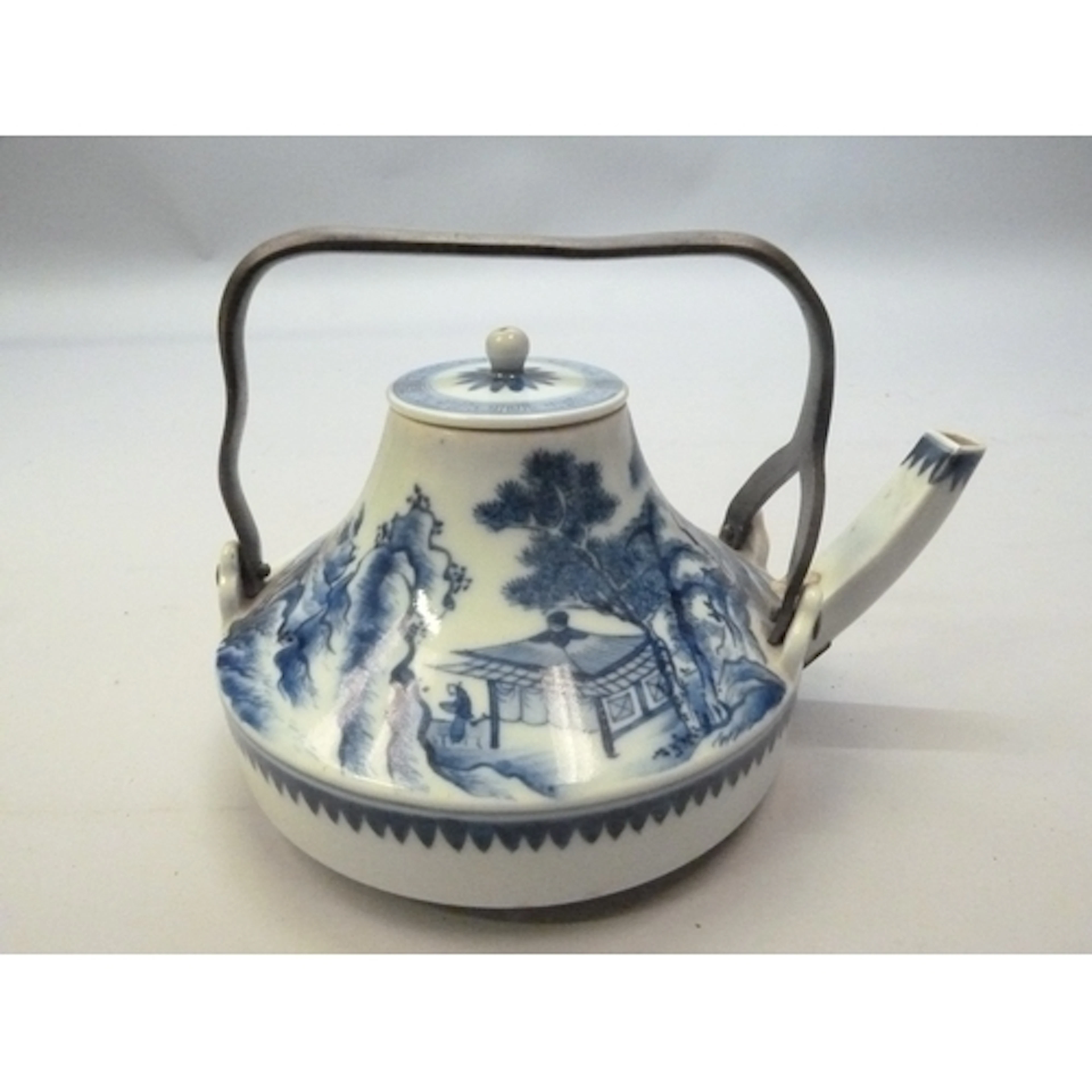Blue and white porcelain tea pot with cover in the Chinese N...