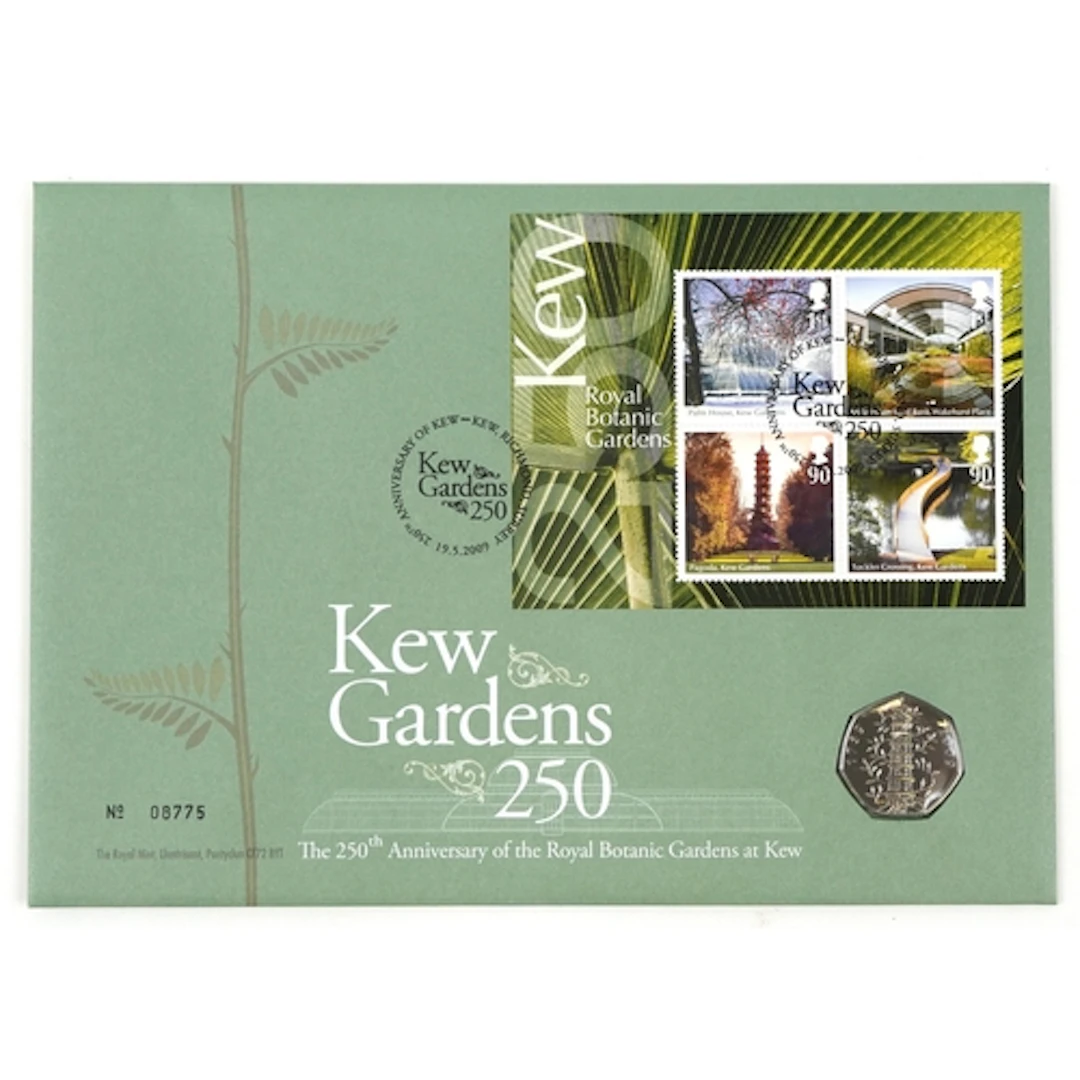 Kew Gardens 2009 250th Anniversary fifty pence piece coin co...