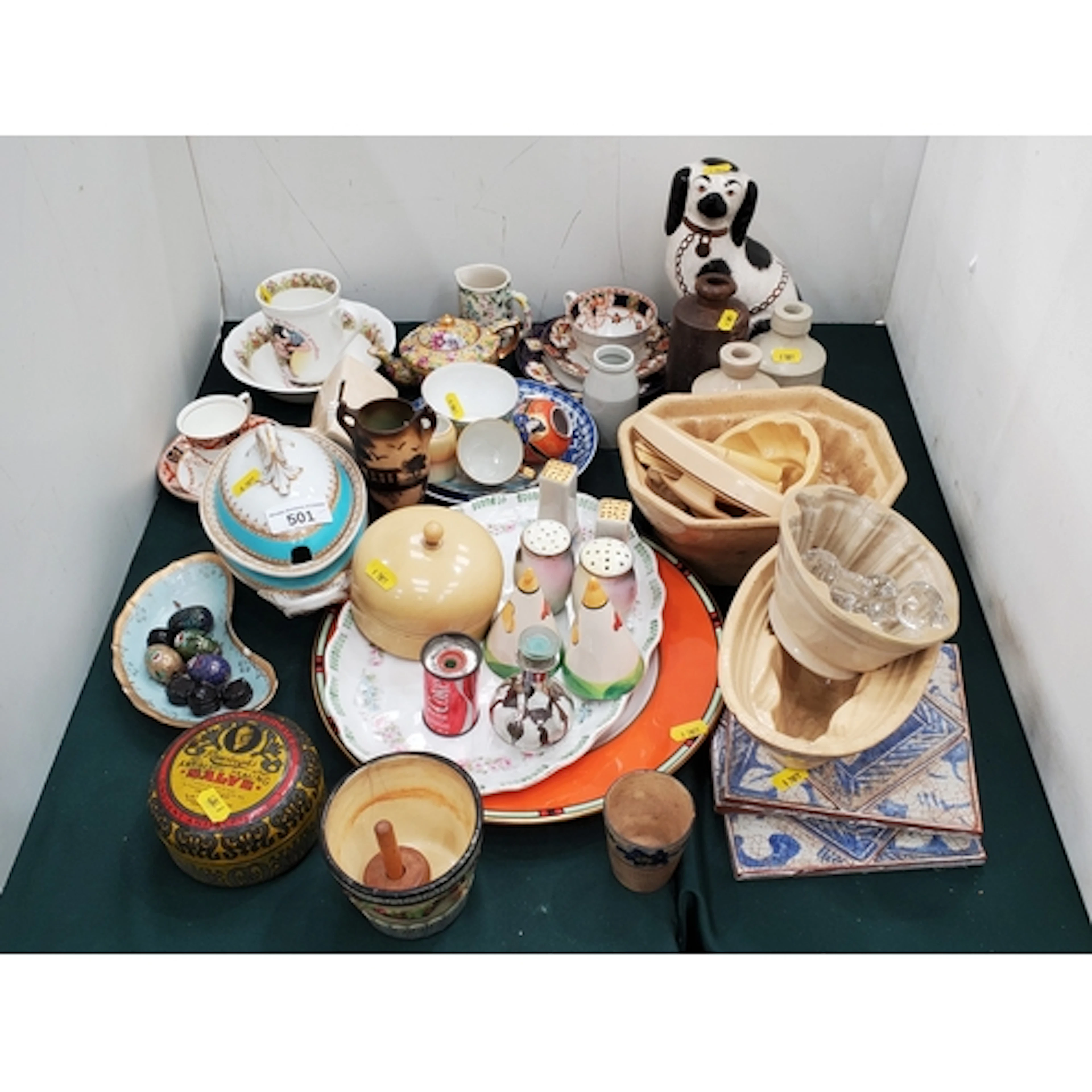 A quantity of various china and pottery including Jelly Moul...