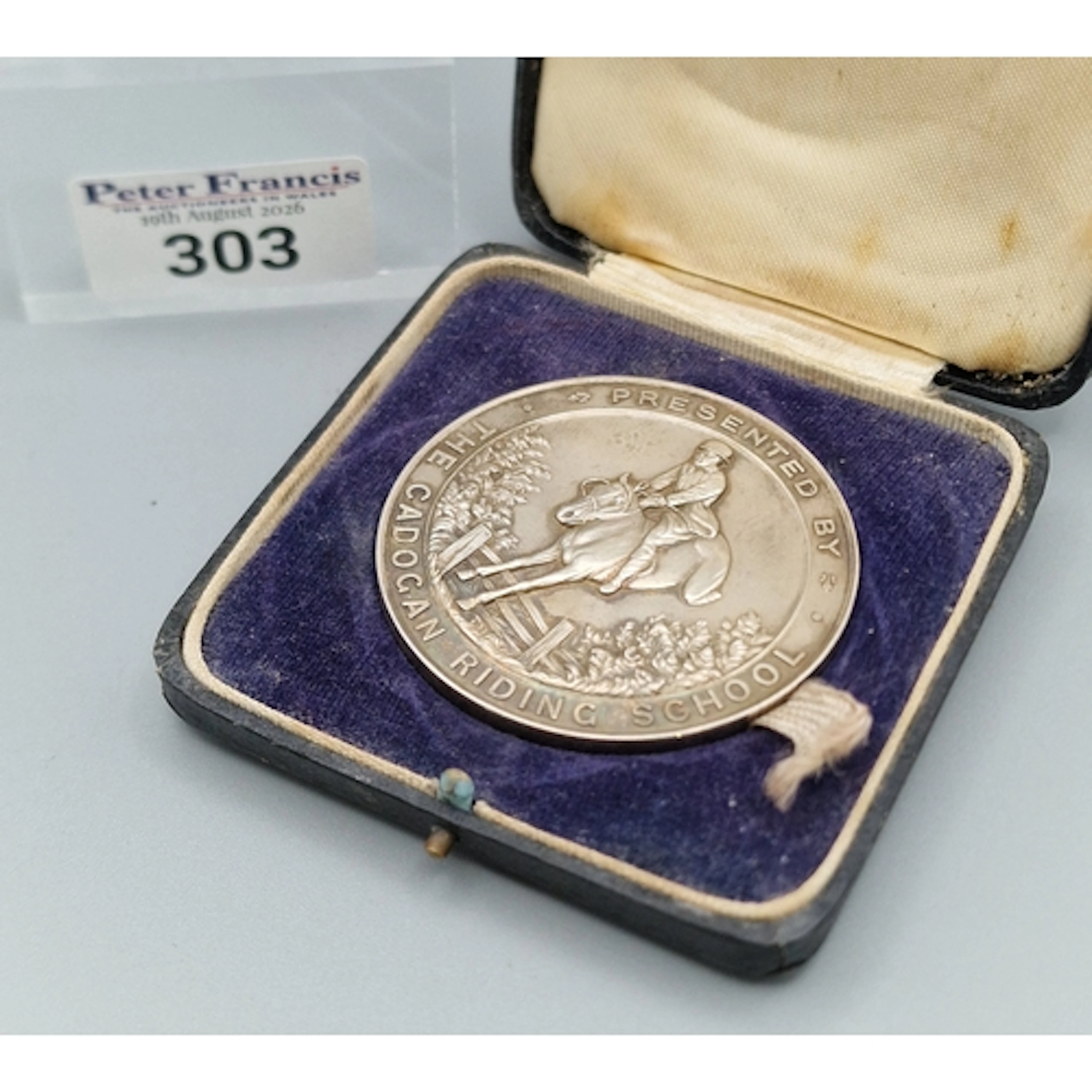 Silver presentation medallion, presented by The Cadogan Risi...