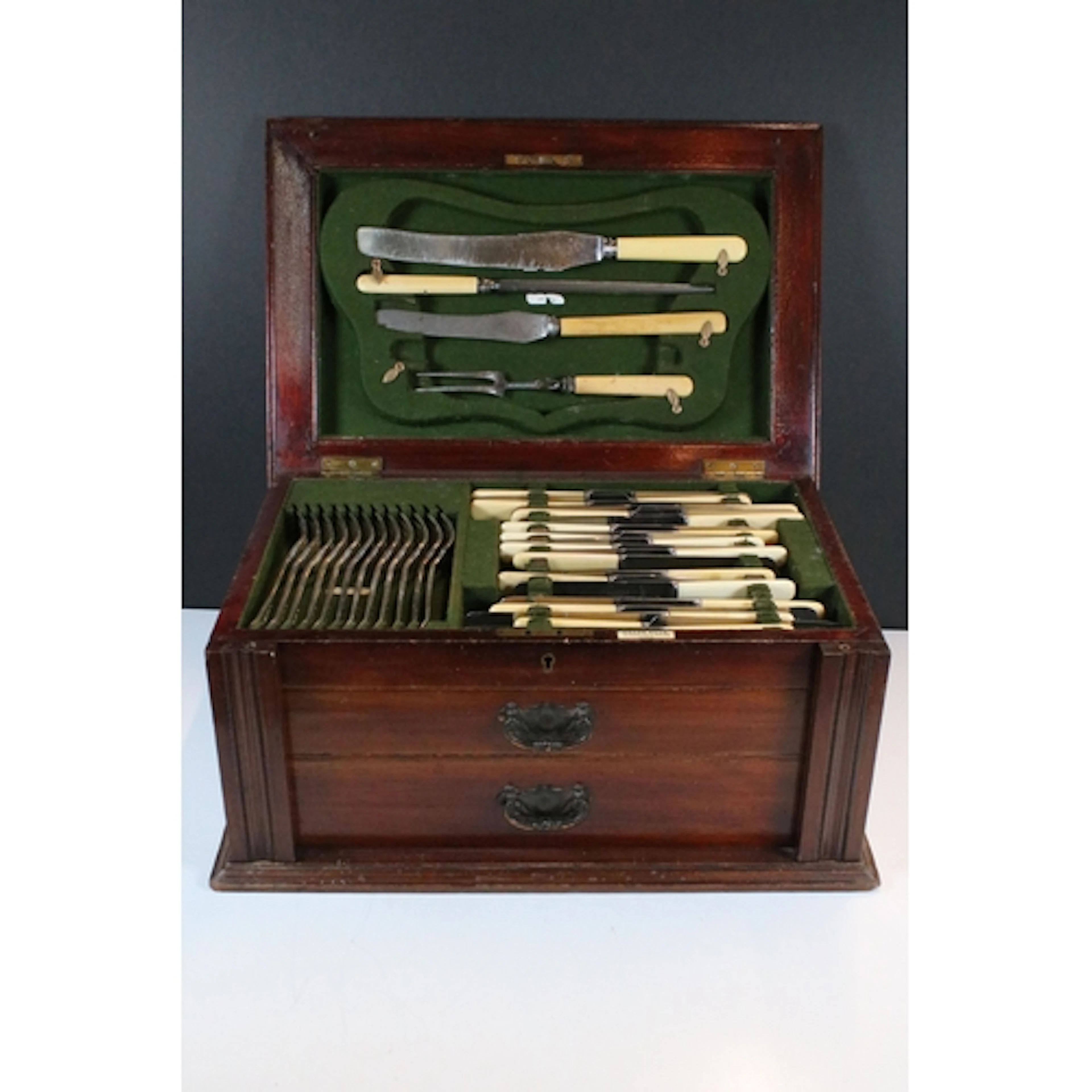 Early 20th century silver plated Cross Bros canteen of cutle...