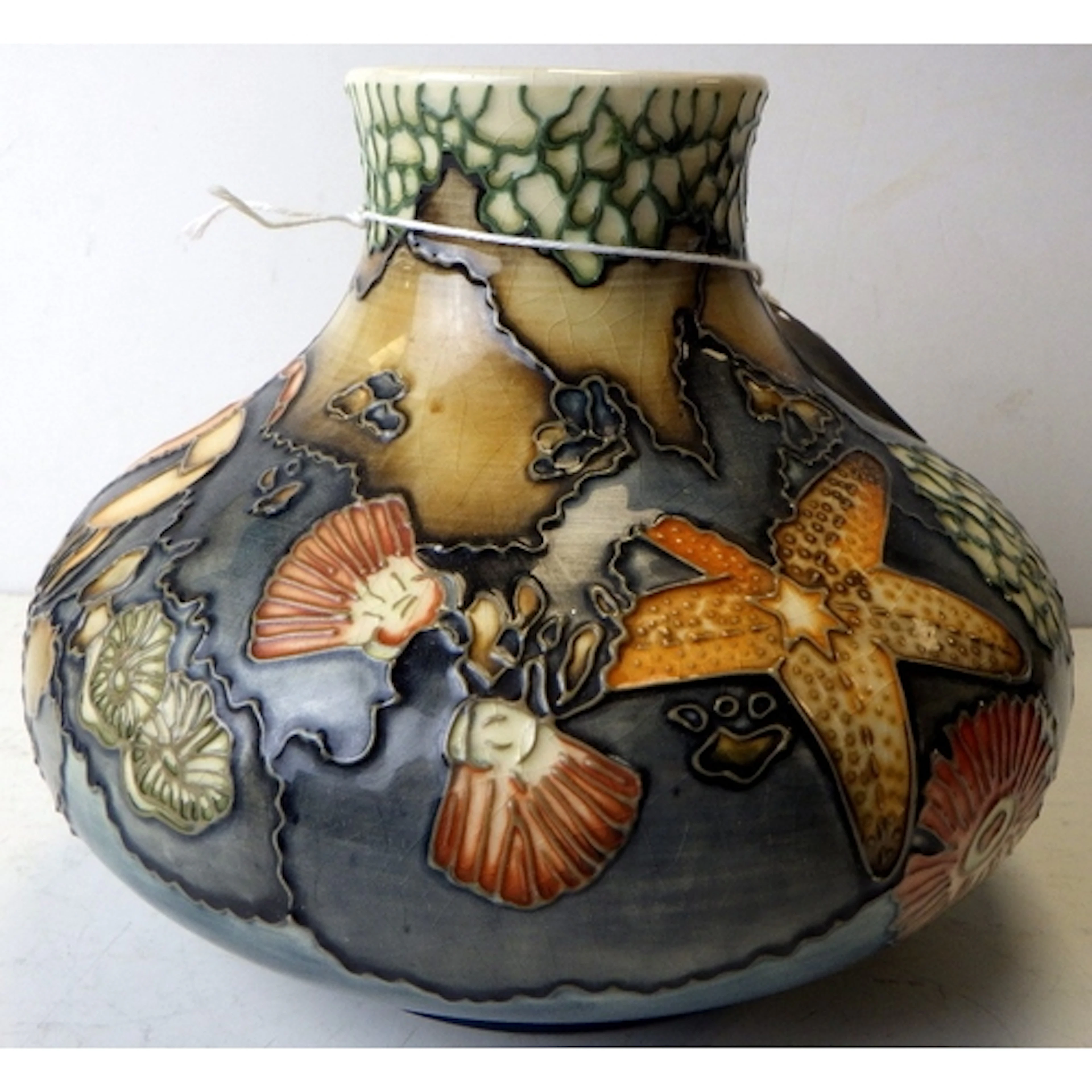 A Moorcroft "Rockpool" Wendy Mason squat vase