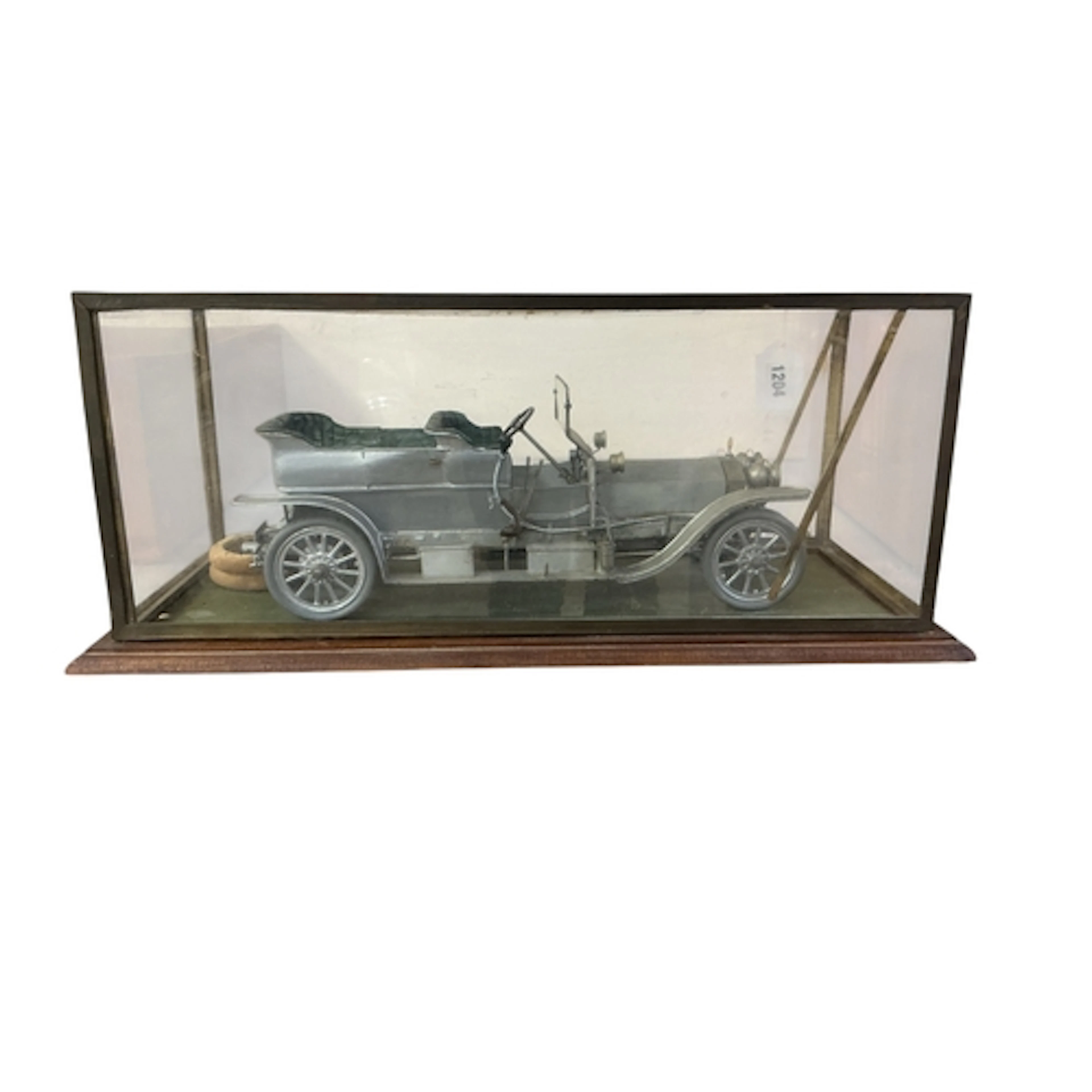A cased scratchbuilt model of a Rolls Royce Silver Ghost, po...