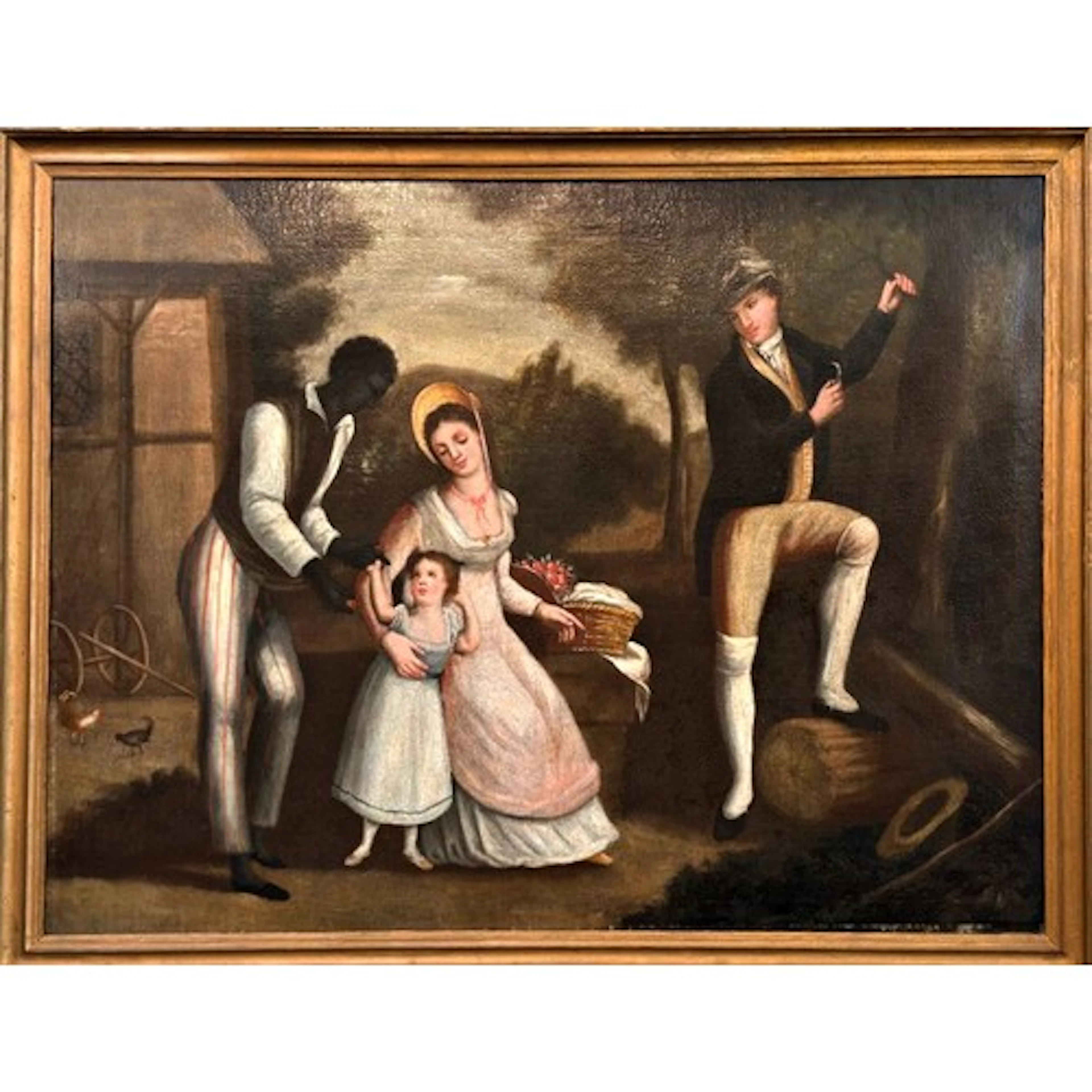 North American School, Late 18th Century - A Family Group Co...