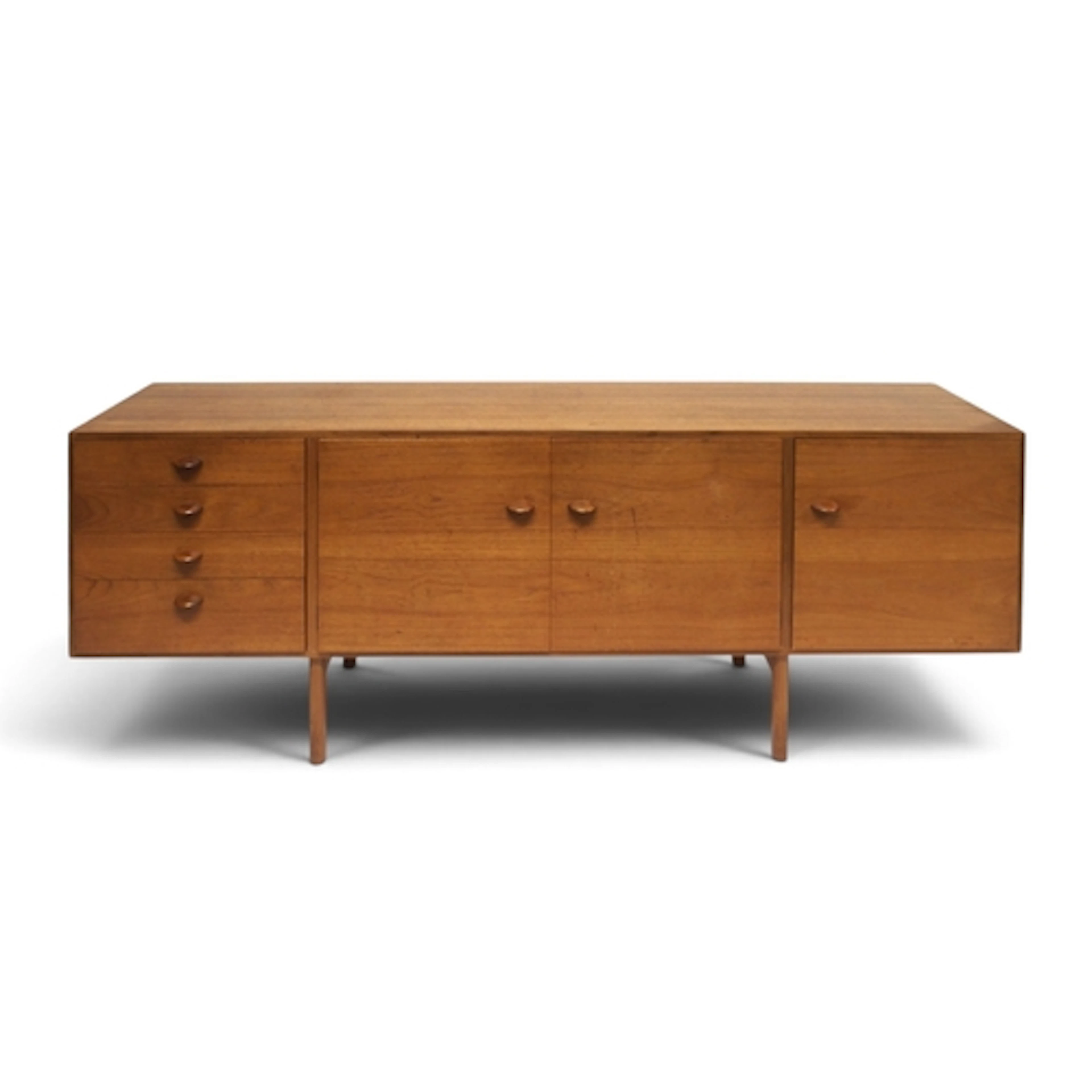 A MID 20TH CENTURY TEAK SIDEBOARD ATTRIBUTED TO IB KOFOD LAR...