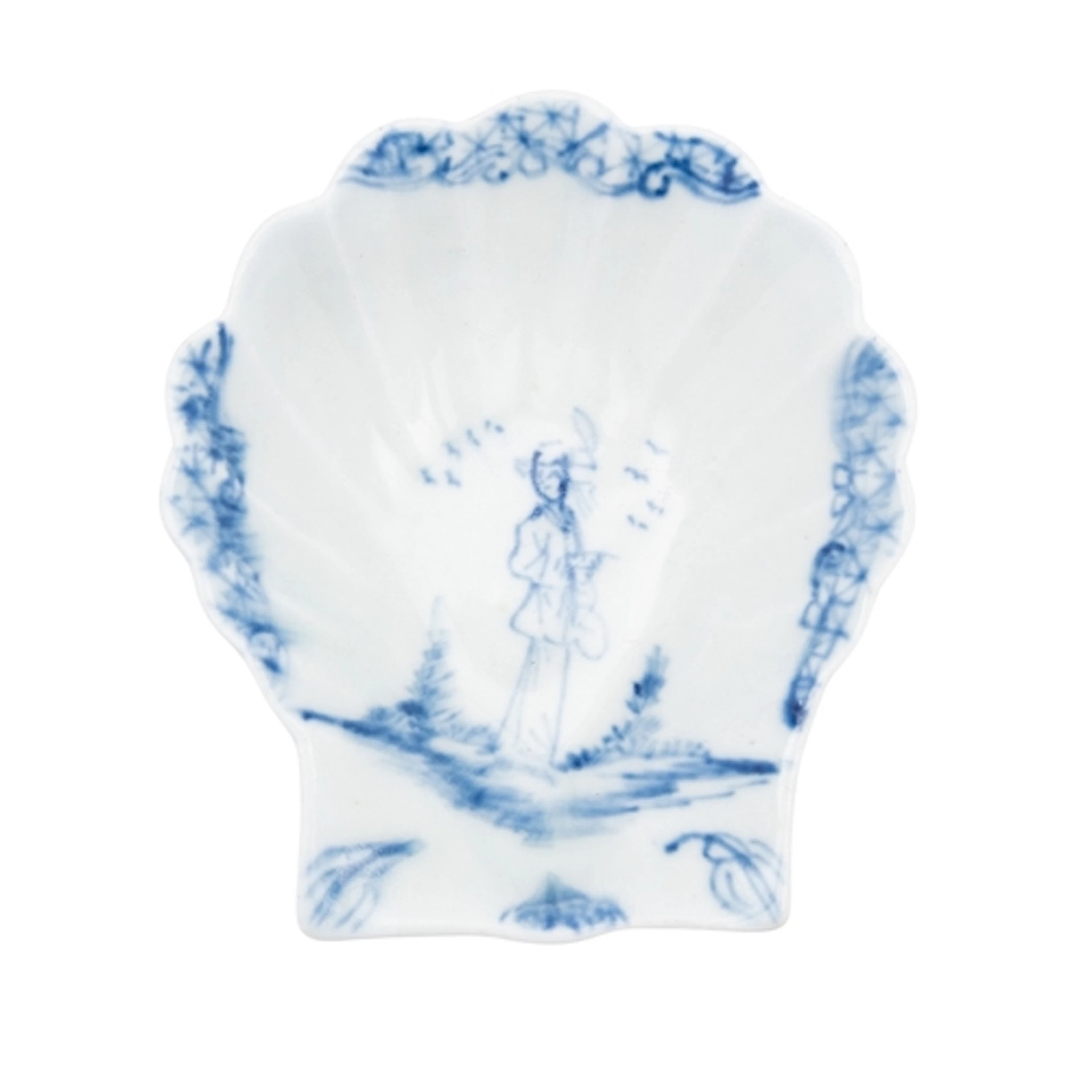 A fine Lund's Bristol scallop shell pickle dish, circa 1749-...