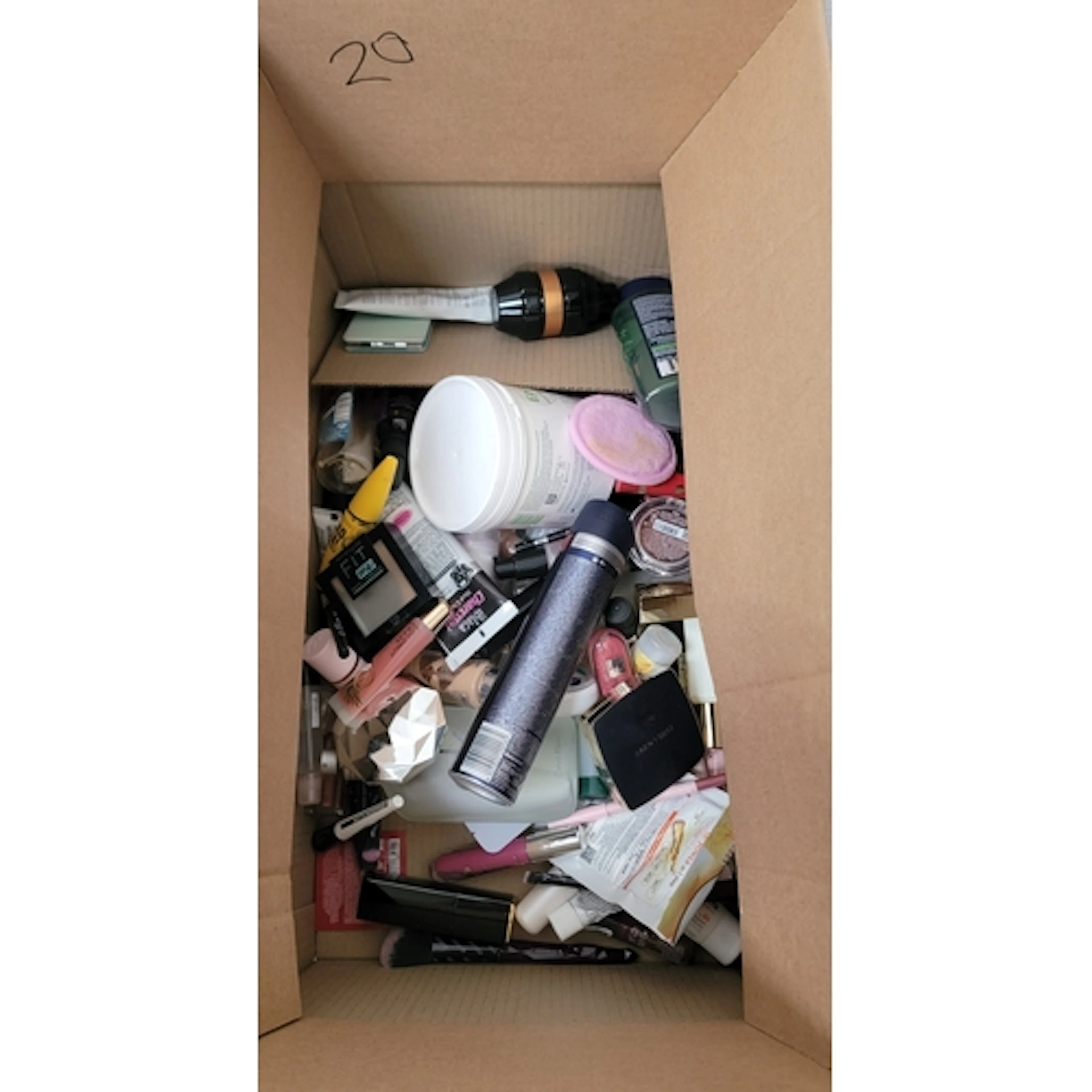 ONE BOX OF TOILETRIES AND COSMETICS including: Calvin Klein...
