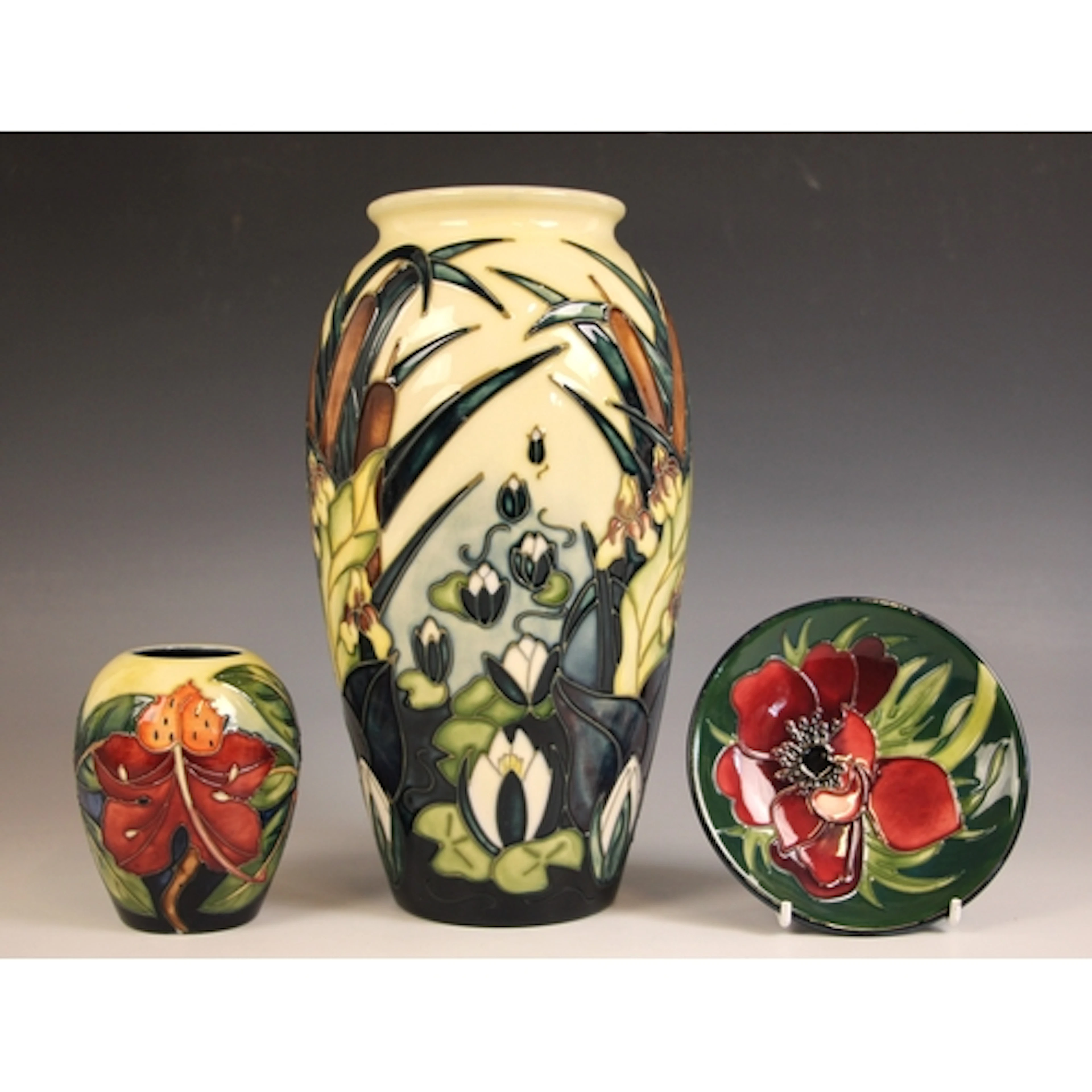 A Moorcroft vase in the 'Lamia' pattern designed by Rachel B...