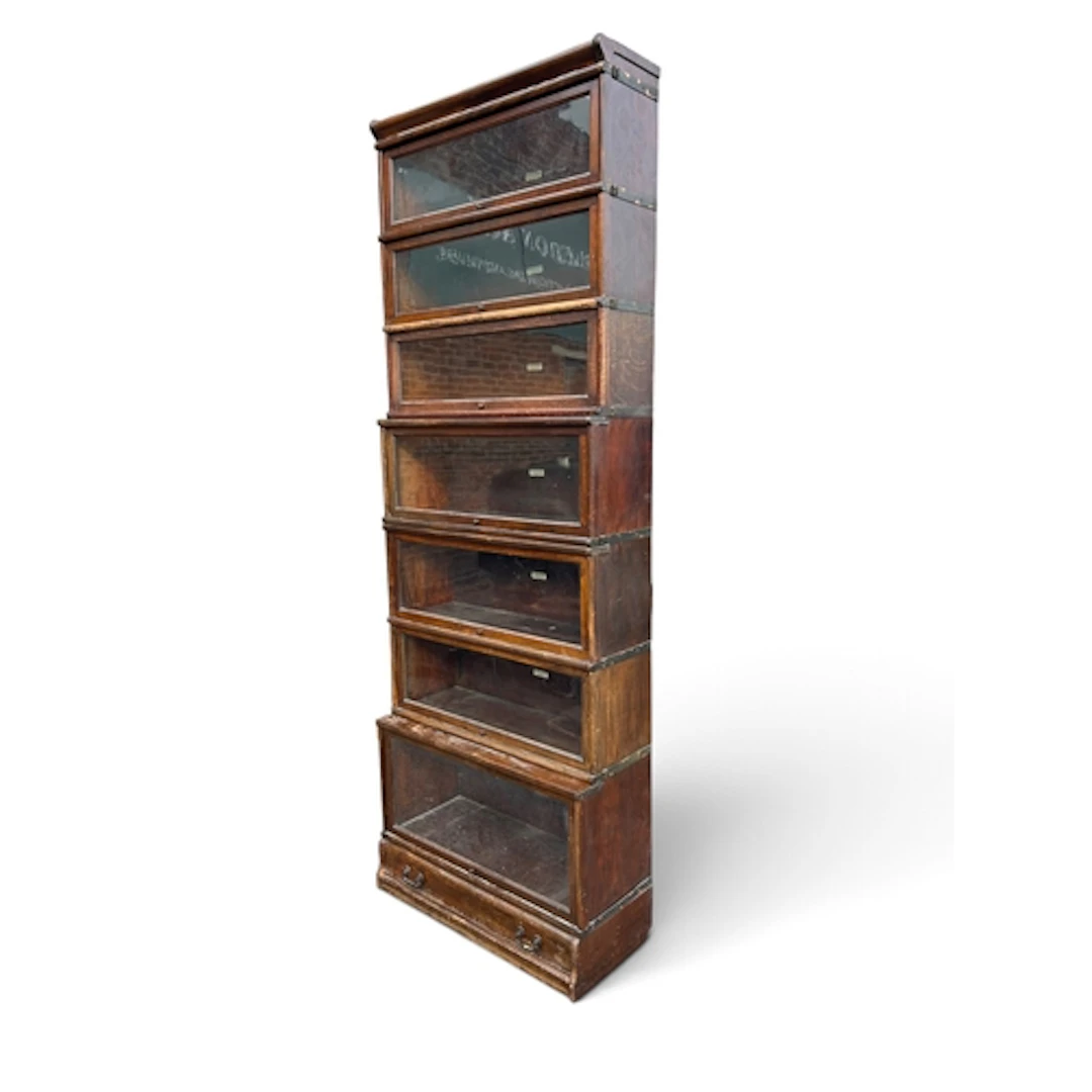 A GLOBE WERNICKE SEVEN TIER BOOKCASE 87cm x 243cm x 37cm ...