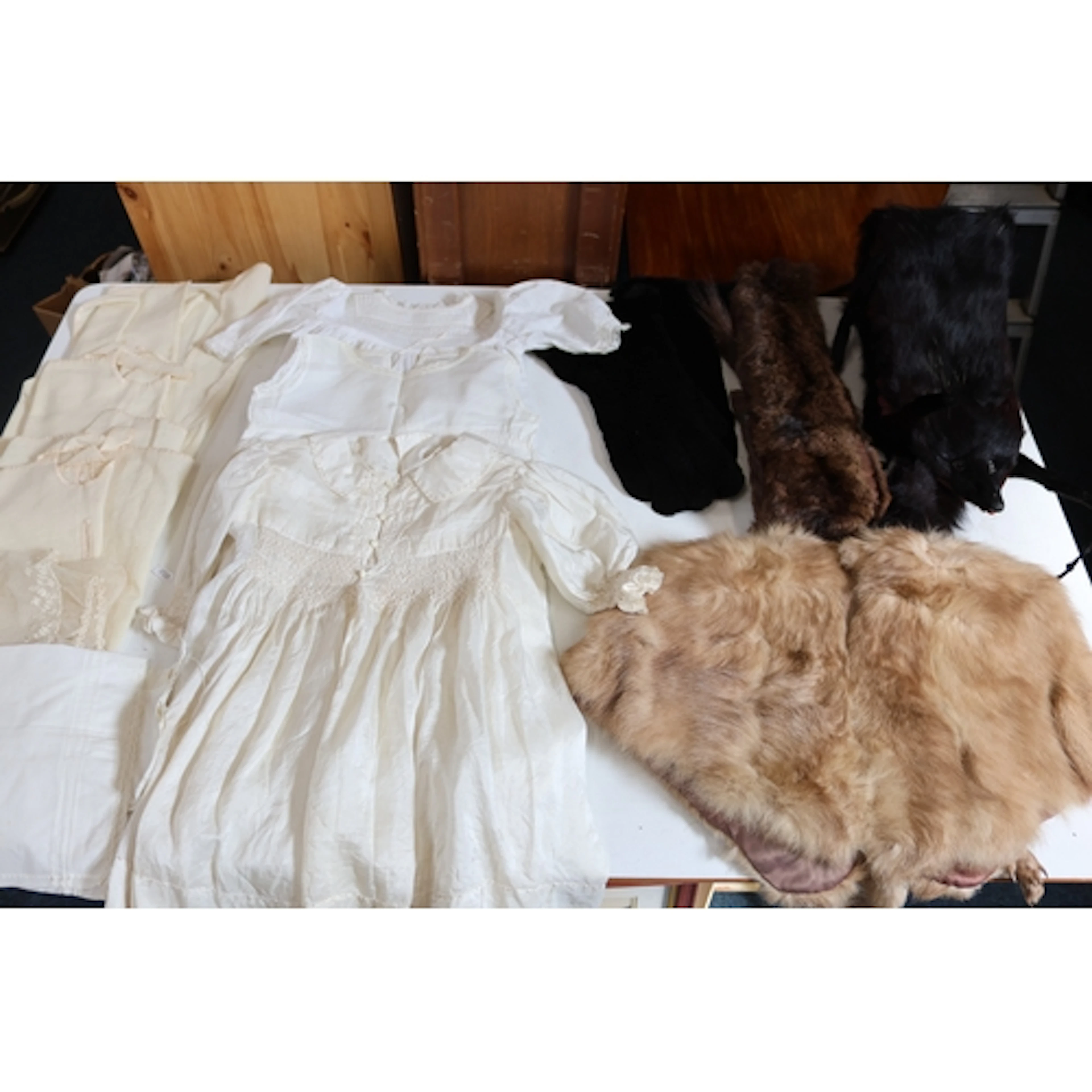 Edwardian, and later, christening gowns and children's night...