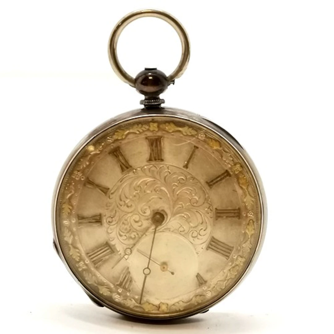 Antique Lepine unmarked silver cased pocket watch - 45mm cas...