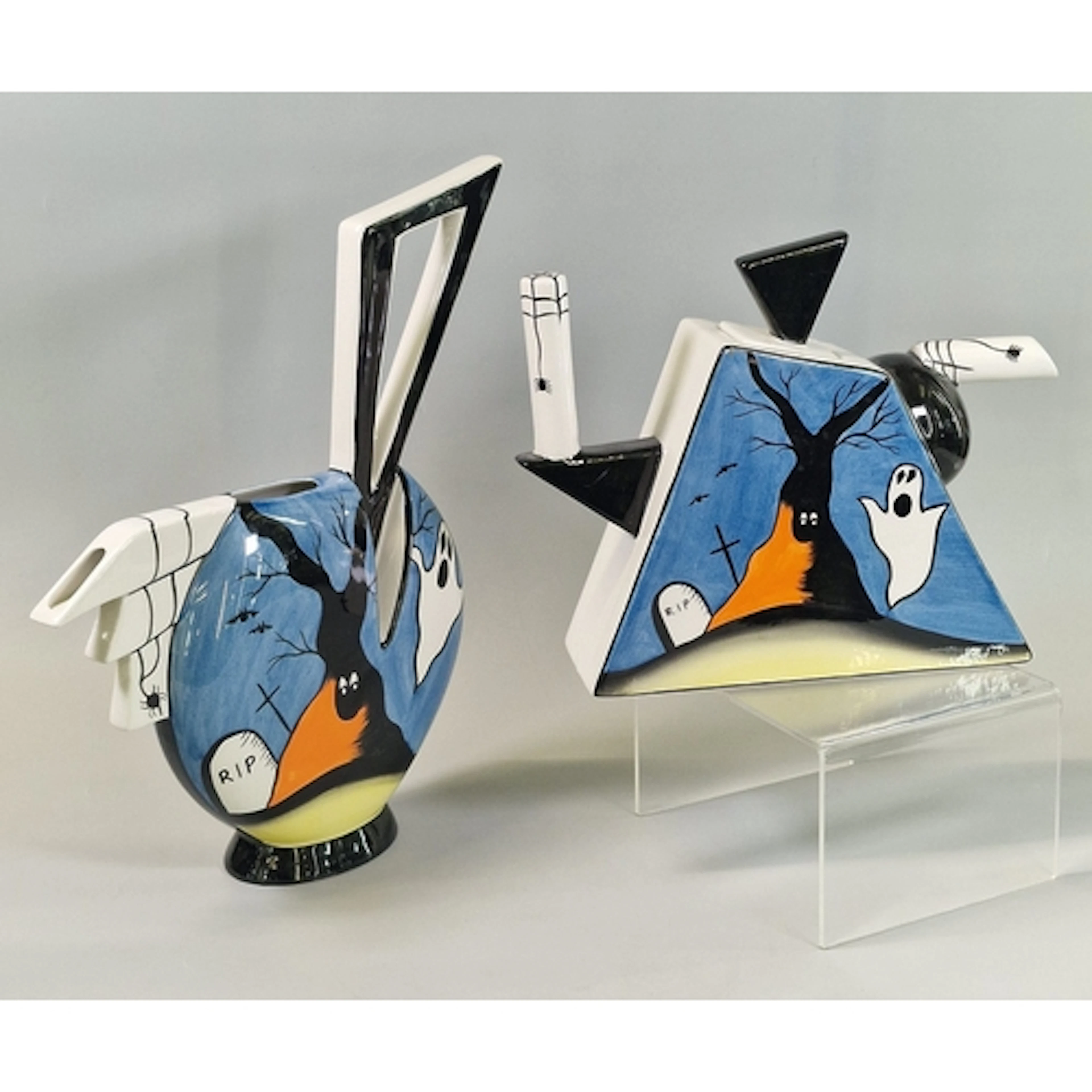 Lorna Bailey, Old Ellgreave Pottery, two Art Deco style cera...