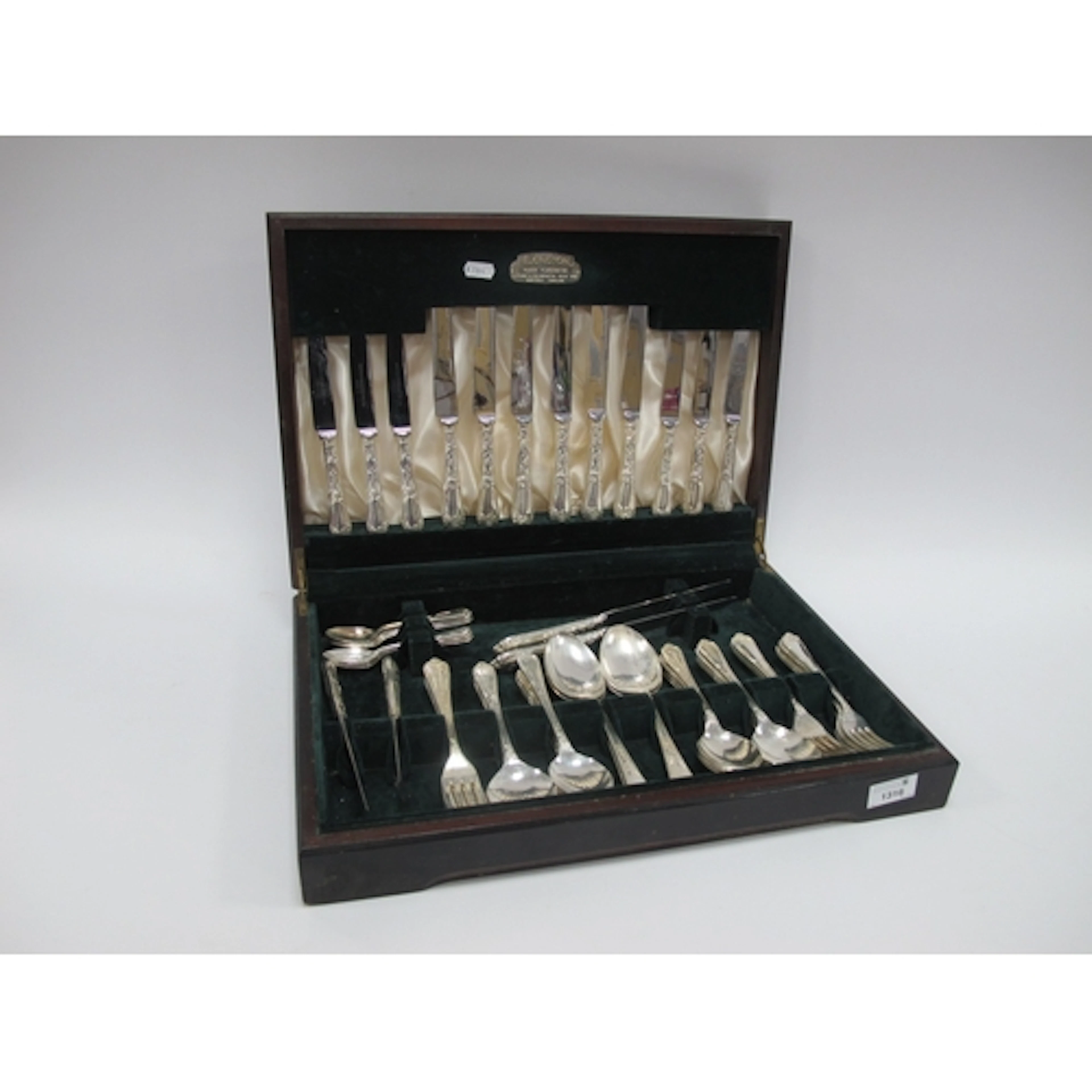 Elkington 55-piece silver-plated cutlery canteen in a fitted...