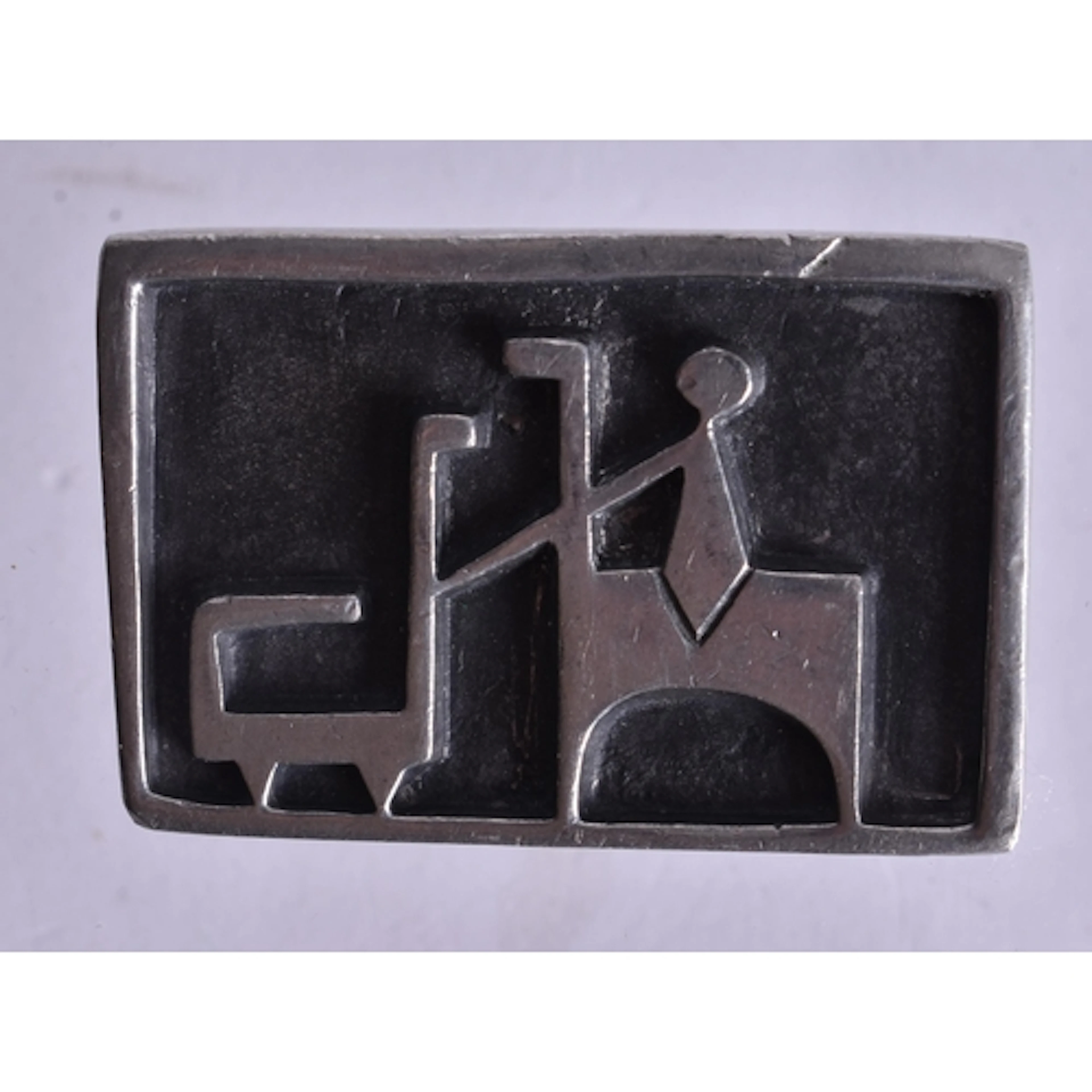 Roland Landerholm vintage pewter jewellery Brooch 4.8cm x 3....