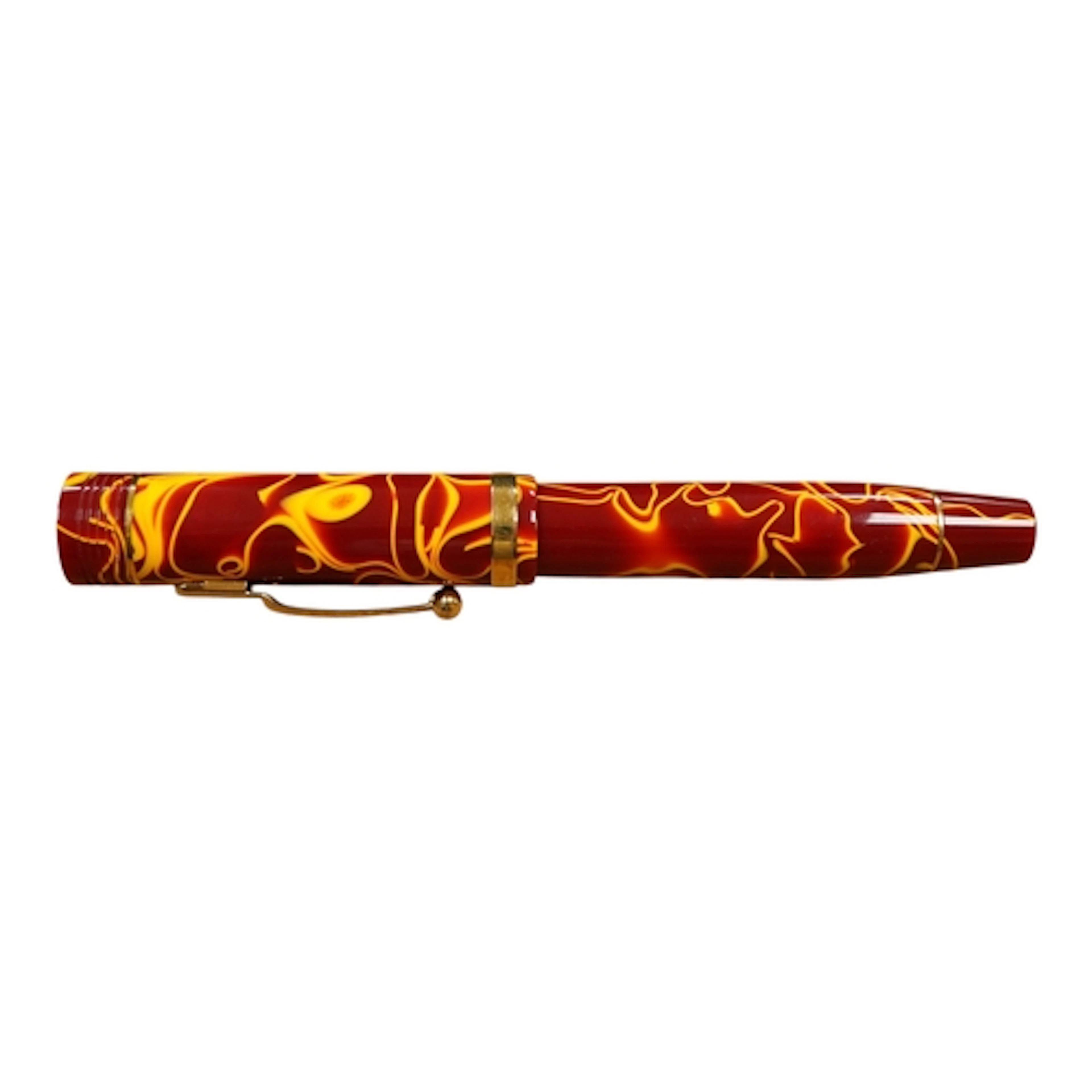 A Conway Stewart Churchill Wellington fountain pen, yellow w...
