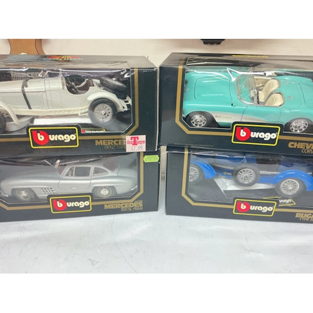 A Collection Of 9 Boxed Burago, Maisto 1/18 Scale Diecast. N...