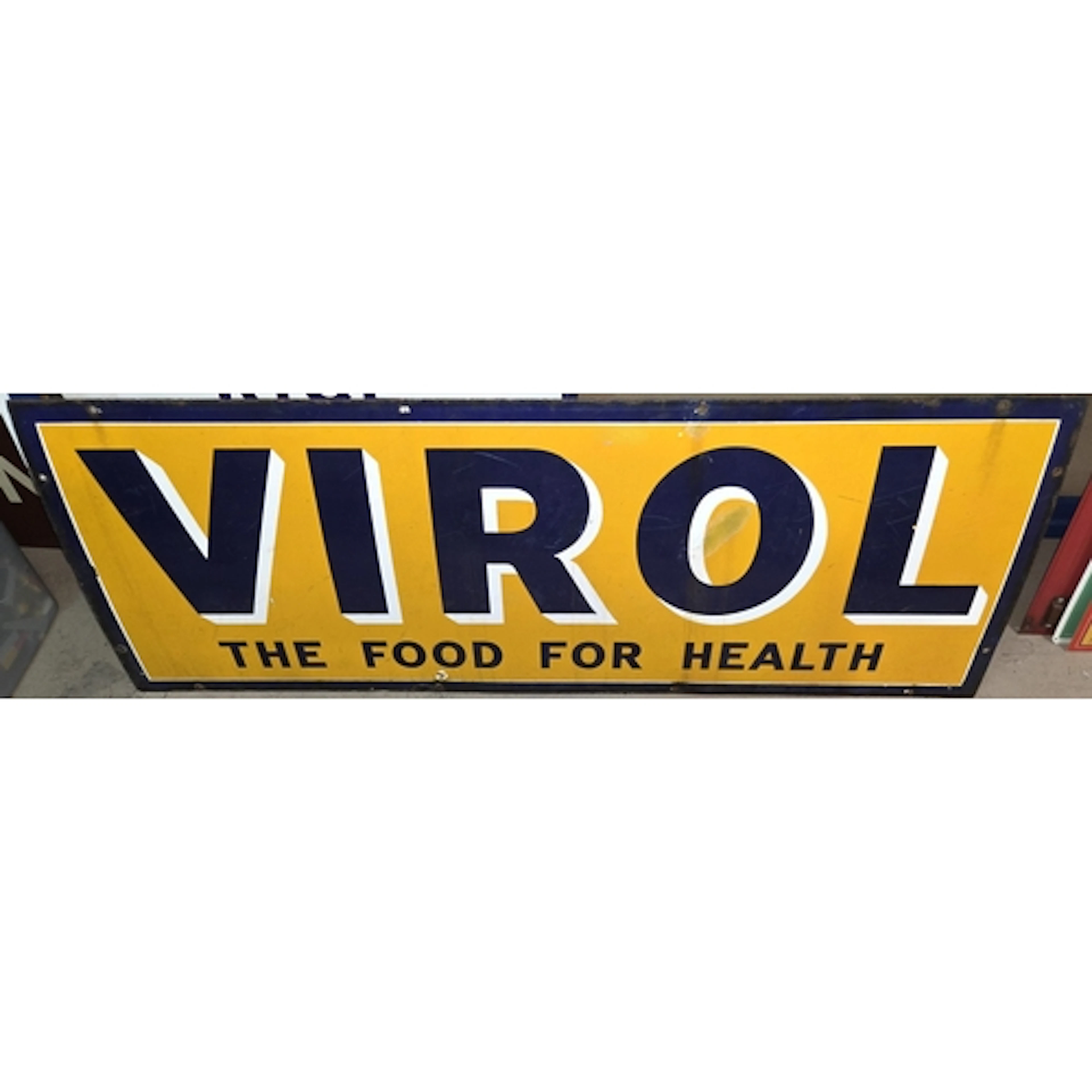 Advertising Enamel Sign: 'Virol The Food for Health', blue a...