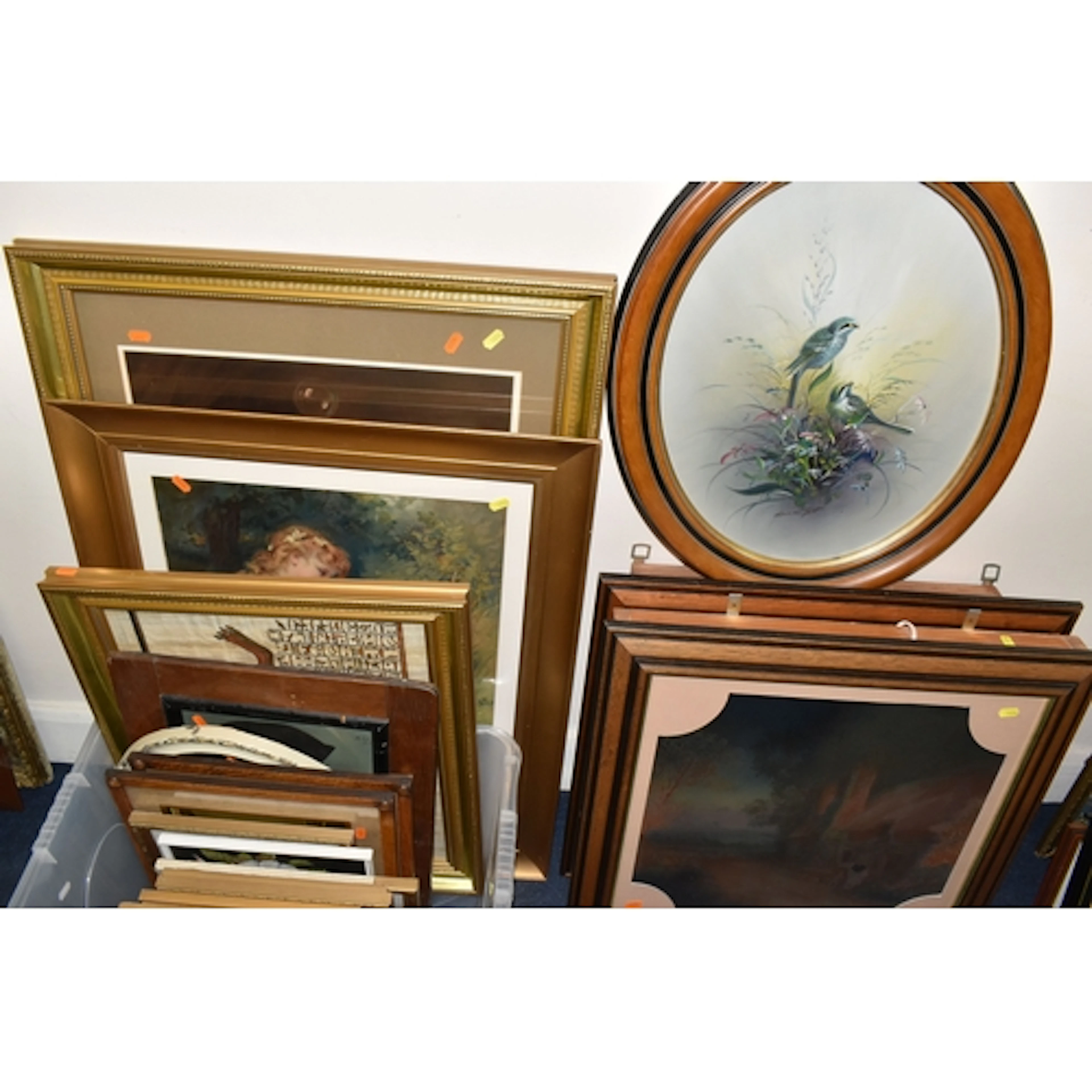 A QUANTITY OF PICTURES AND PRINTS ETC, to include two early ...