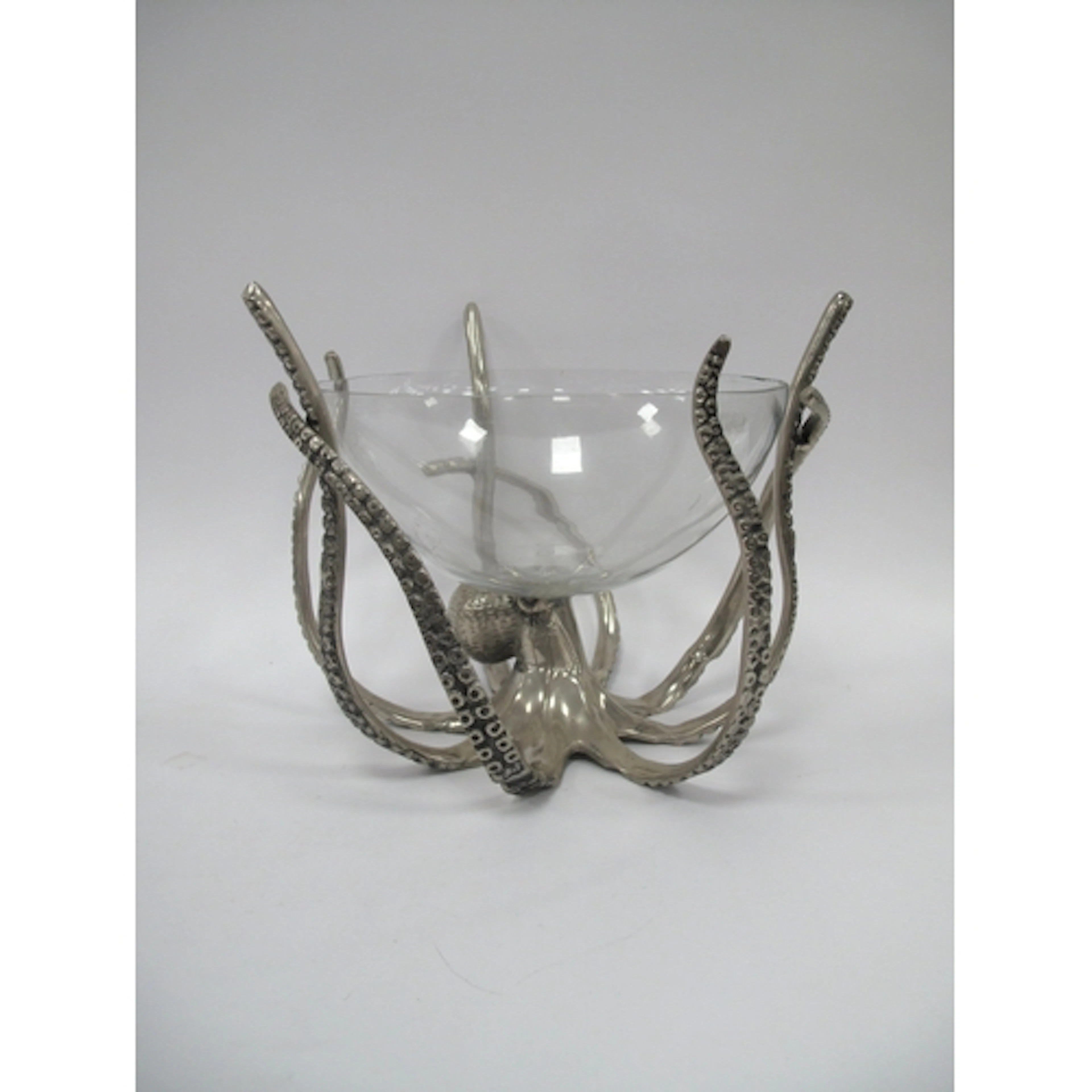 Culinary Concepts London large silvered metal octopus wine c...