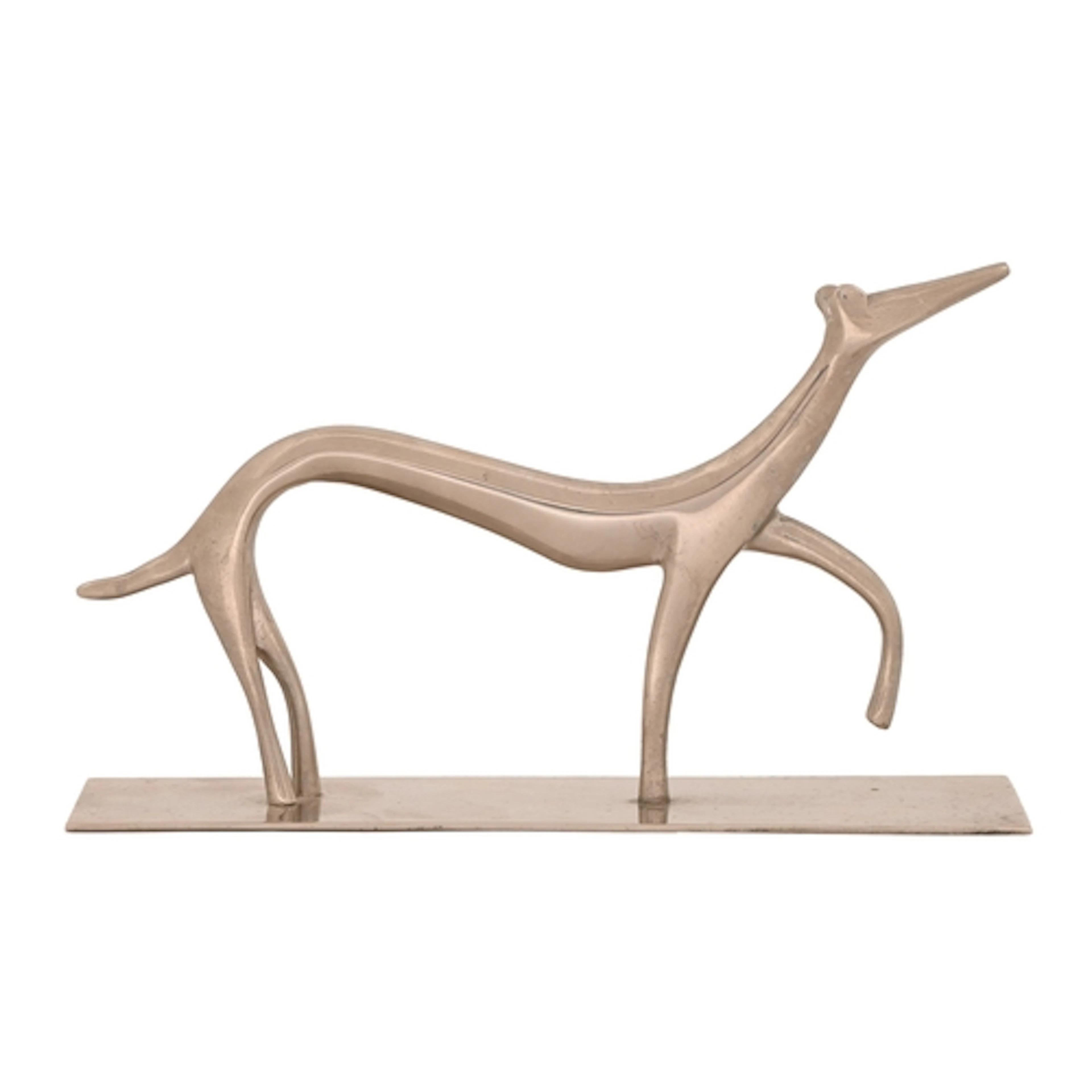 Hagenauer. A dog, chromium plated, mid 20th c, 11cm h; 18 x ...