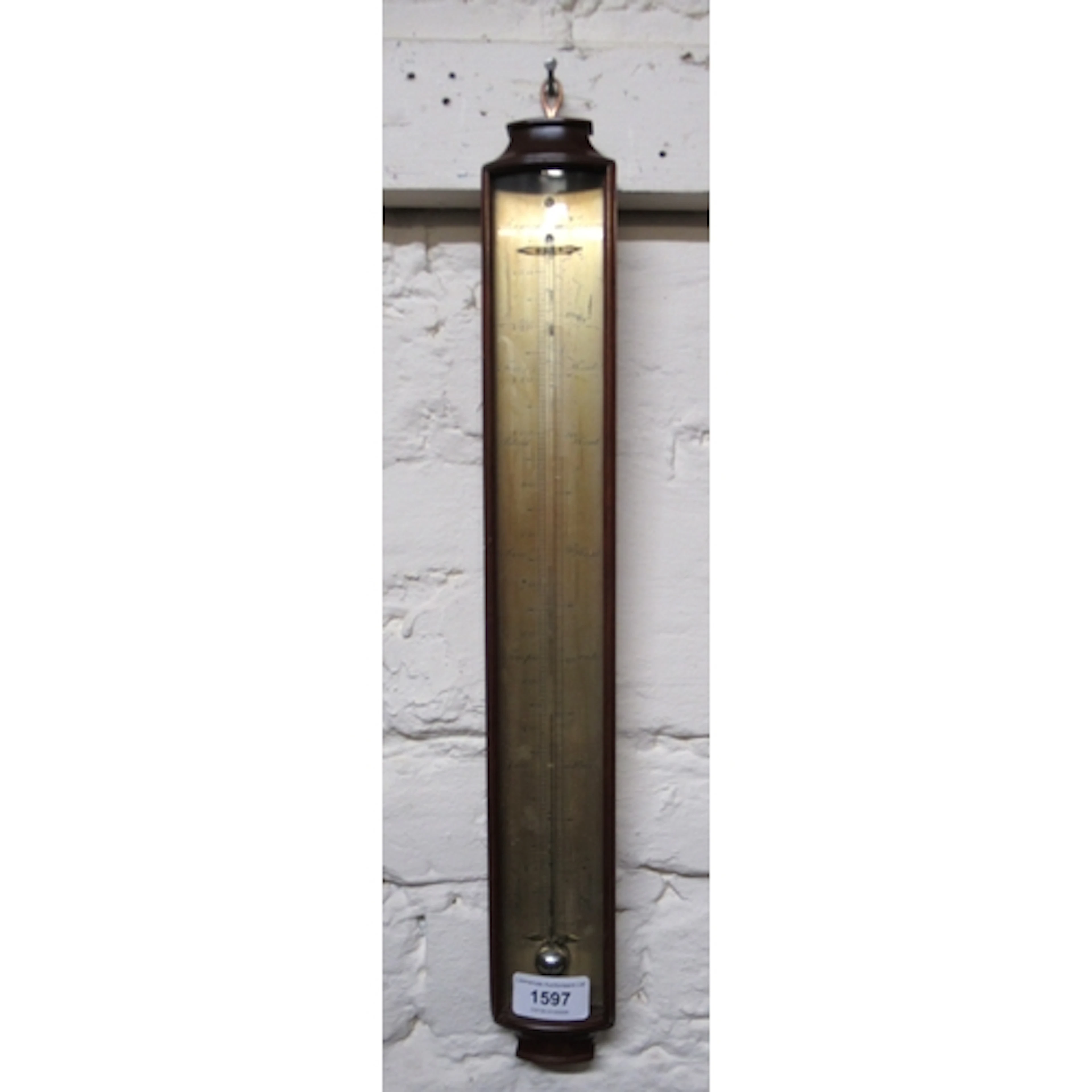 Reproduction mahogany thermometer, in George III style, the ...