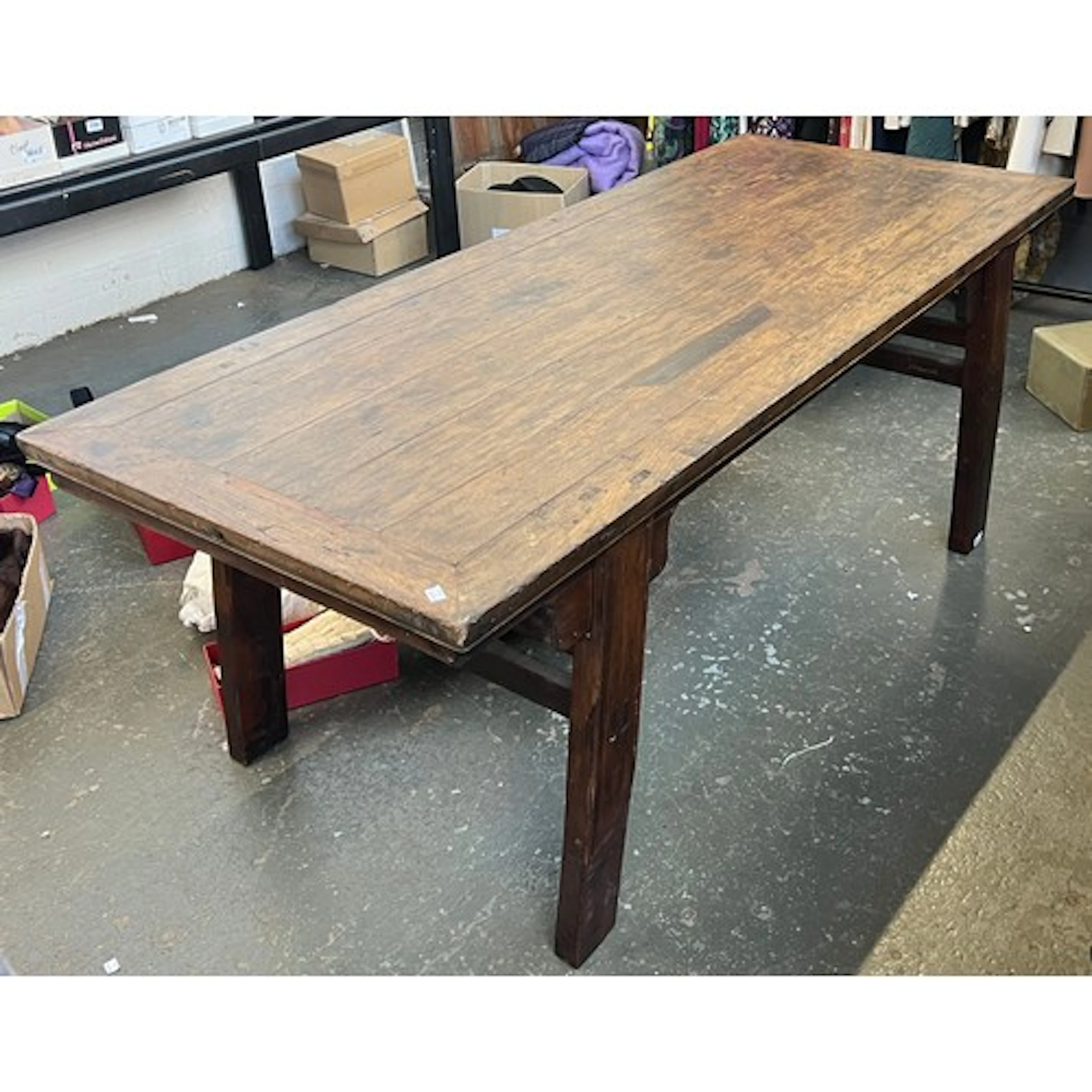 A large Chinese hardwood table, 191x80x73cmH