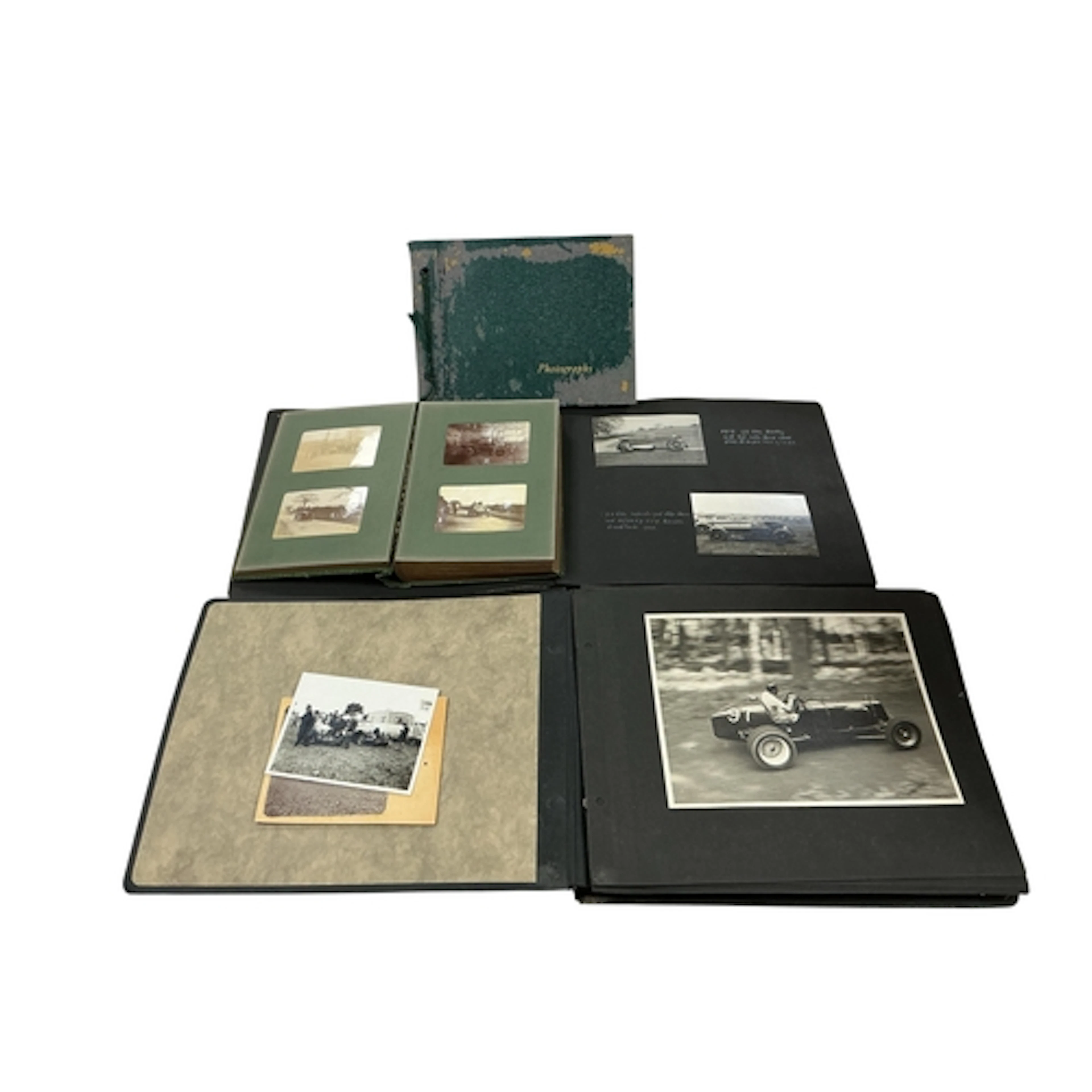 Four 1950s photograph albums of motoring containing photogra...