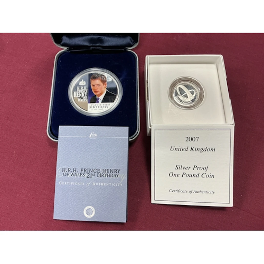2002 HRH Prince Henry 21st Birthday One Ounce Fine Silver Au...