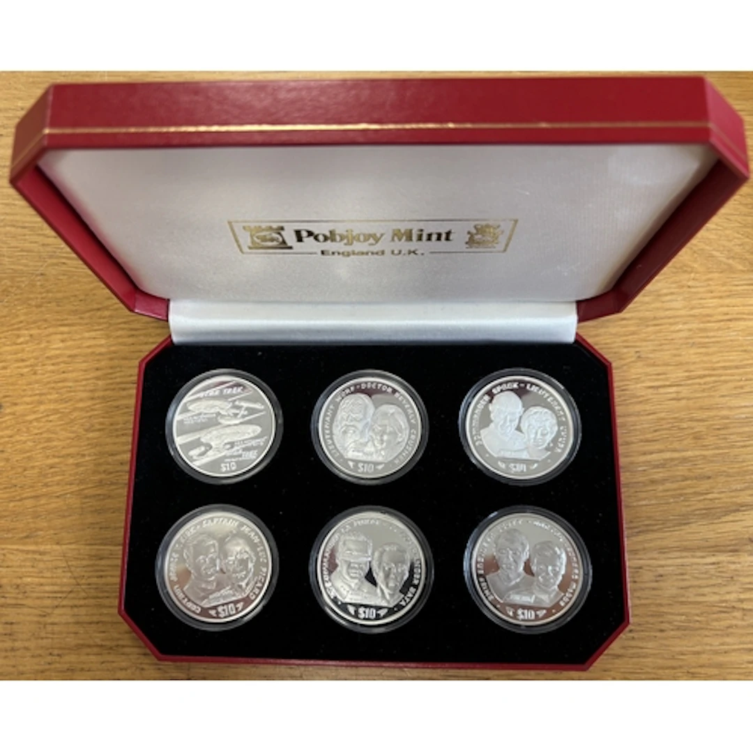 Liberia. 1996 silver proof boxed FDC $10 set of 6 in Pobjoy ...