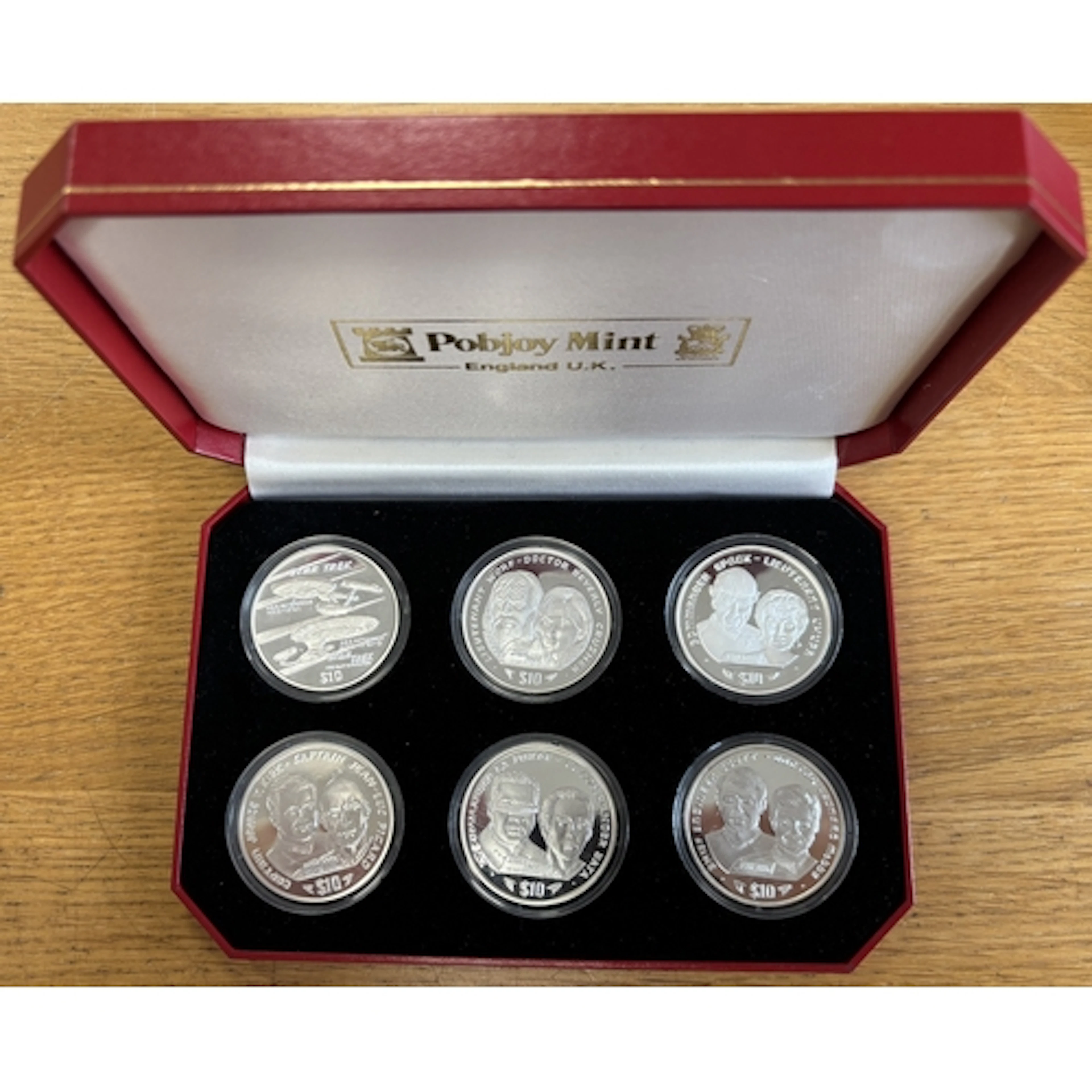 Liberia. 1996 silver proof boxed FDC $10 set of 6 in Pobjoy ...