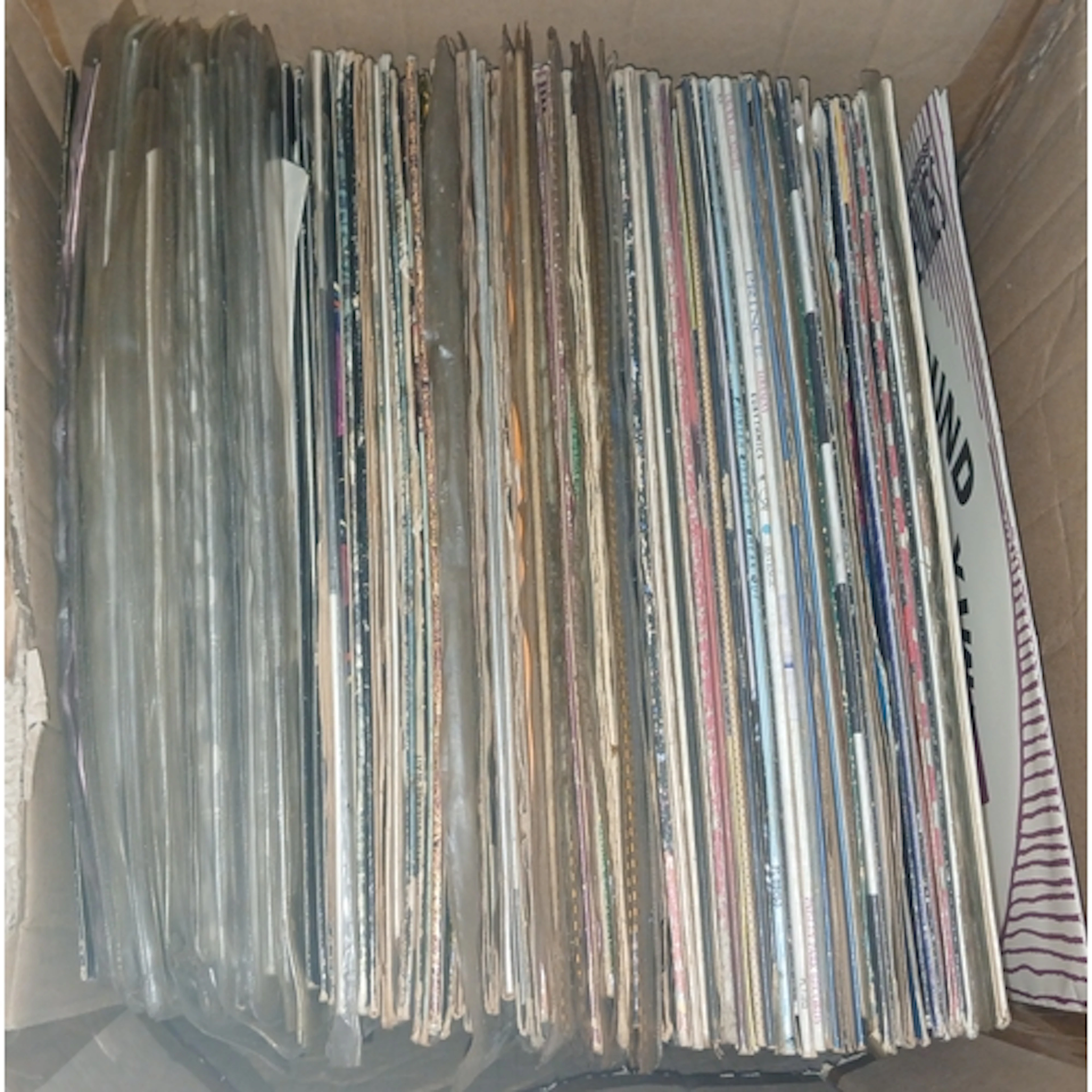 A box of mainly 1990s 12" dance singles.