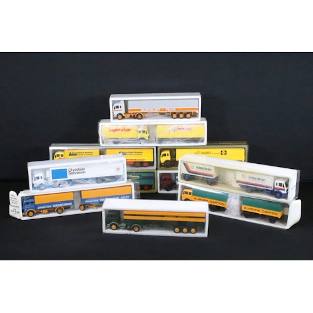 11 Cased NZG Modelle haulage and commercial diecast models t...