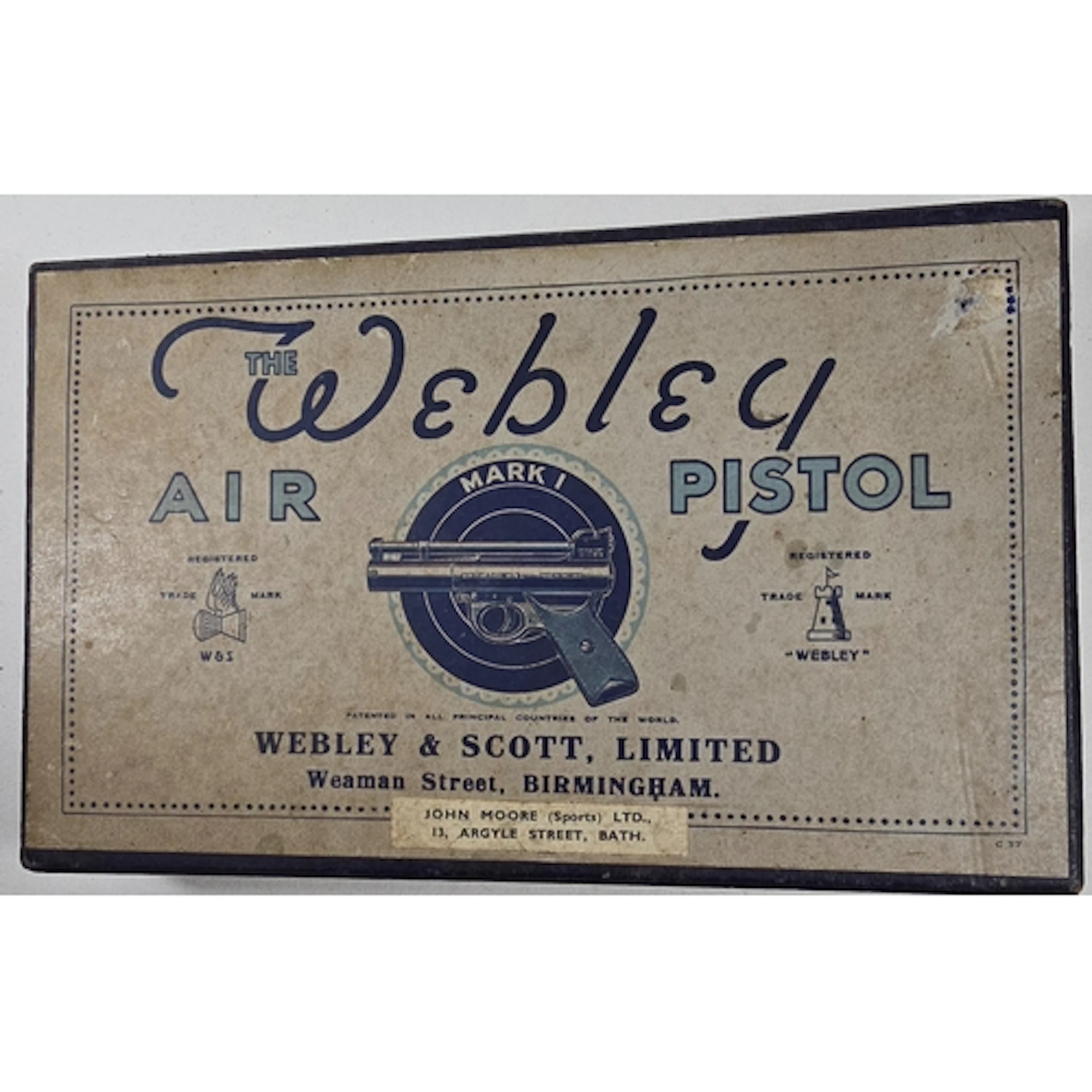 A good post-1958 Webley Mark 1 Air Pistol No.62642, with thr...