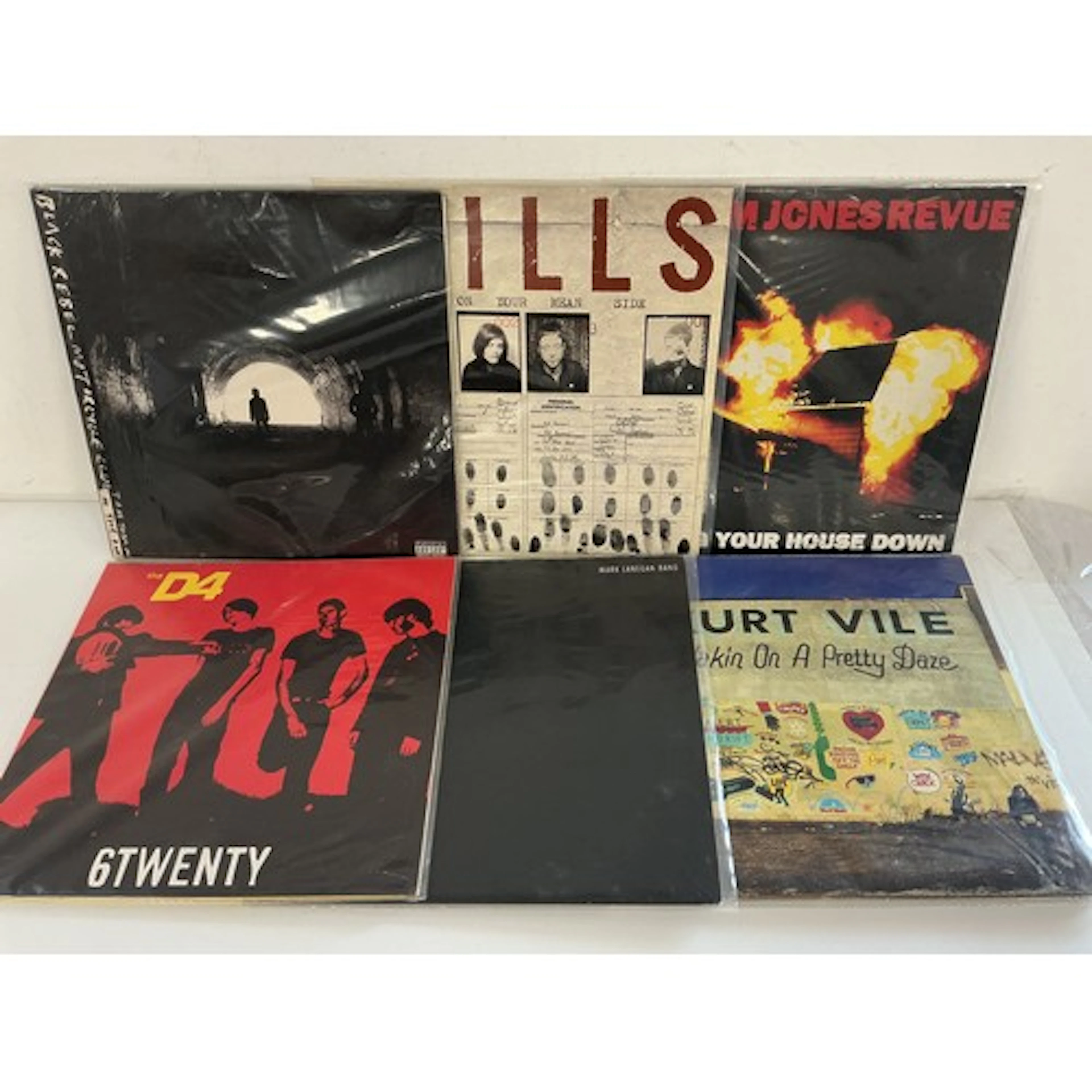 Six alt rock LPs by various artists including Black Rebel Mo...