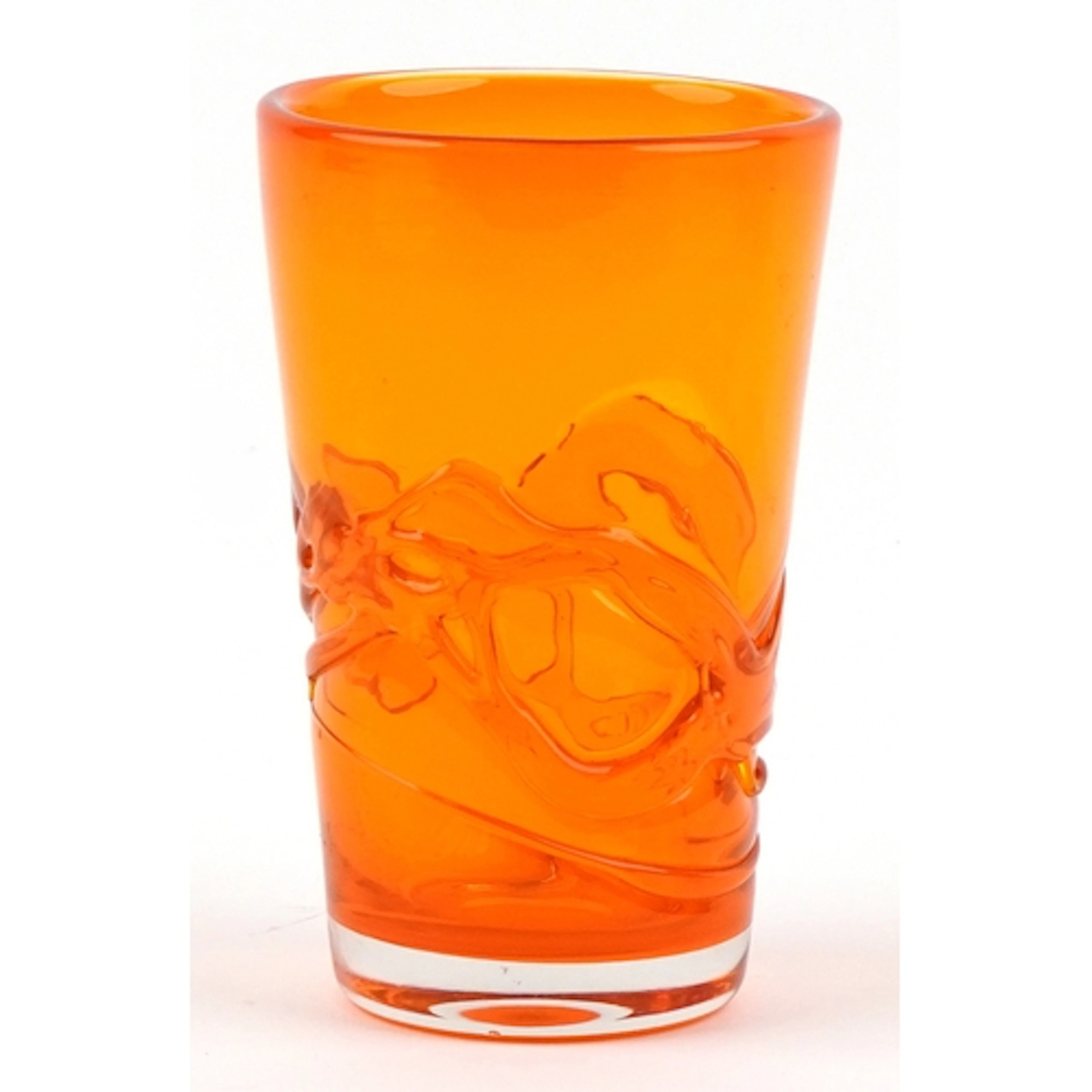 Geoffrey Baxter for Whitefriars, tangerine random strapping ...