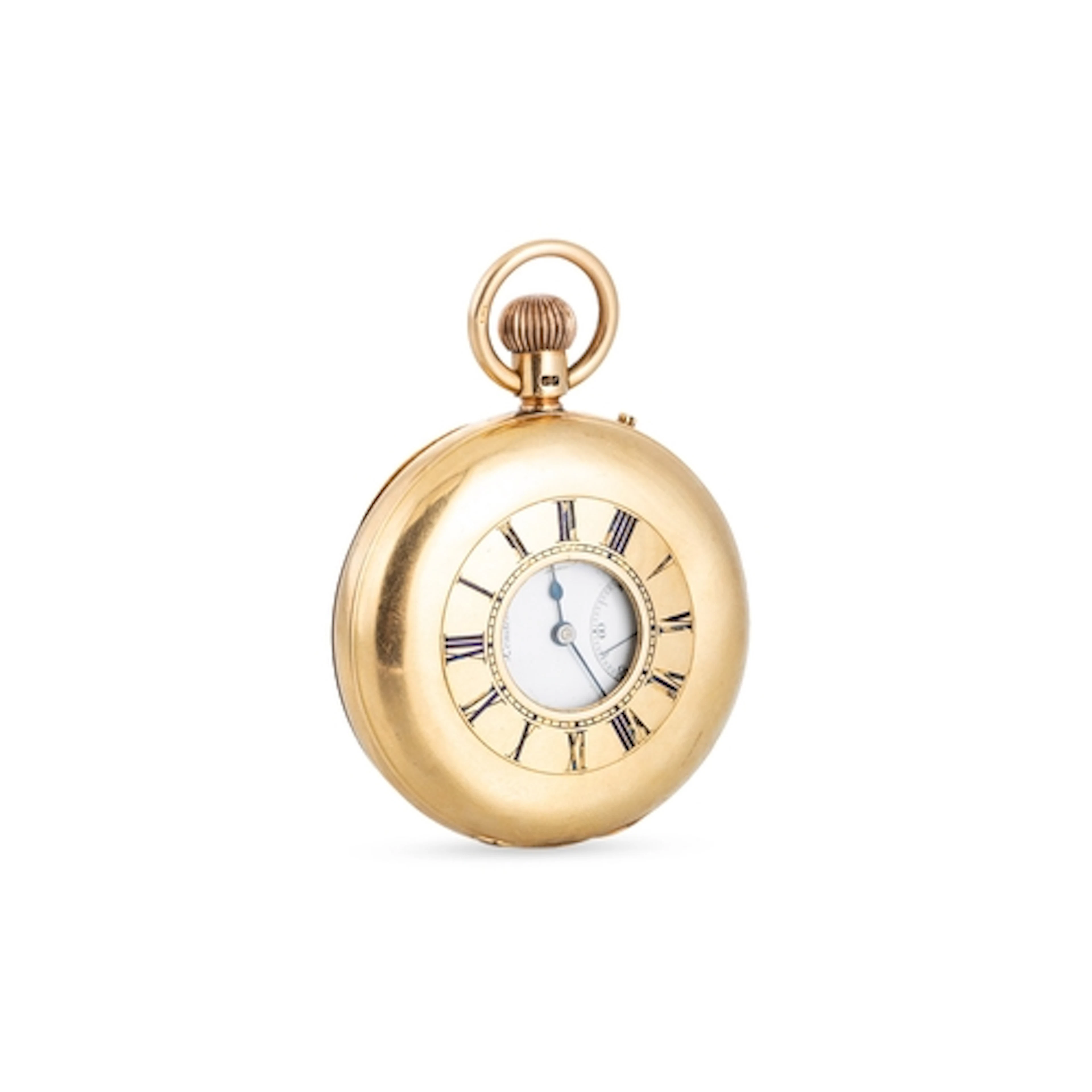 A GEORGE V ANTIQUE 18CT GOLD HALF HUNTER POCKET WATCH, by J....