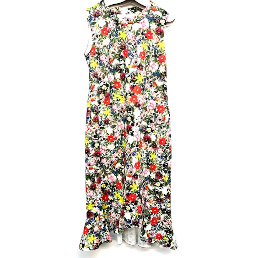 An Erdem sleeveless dress in a dense floral print, silk line...