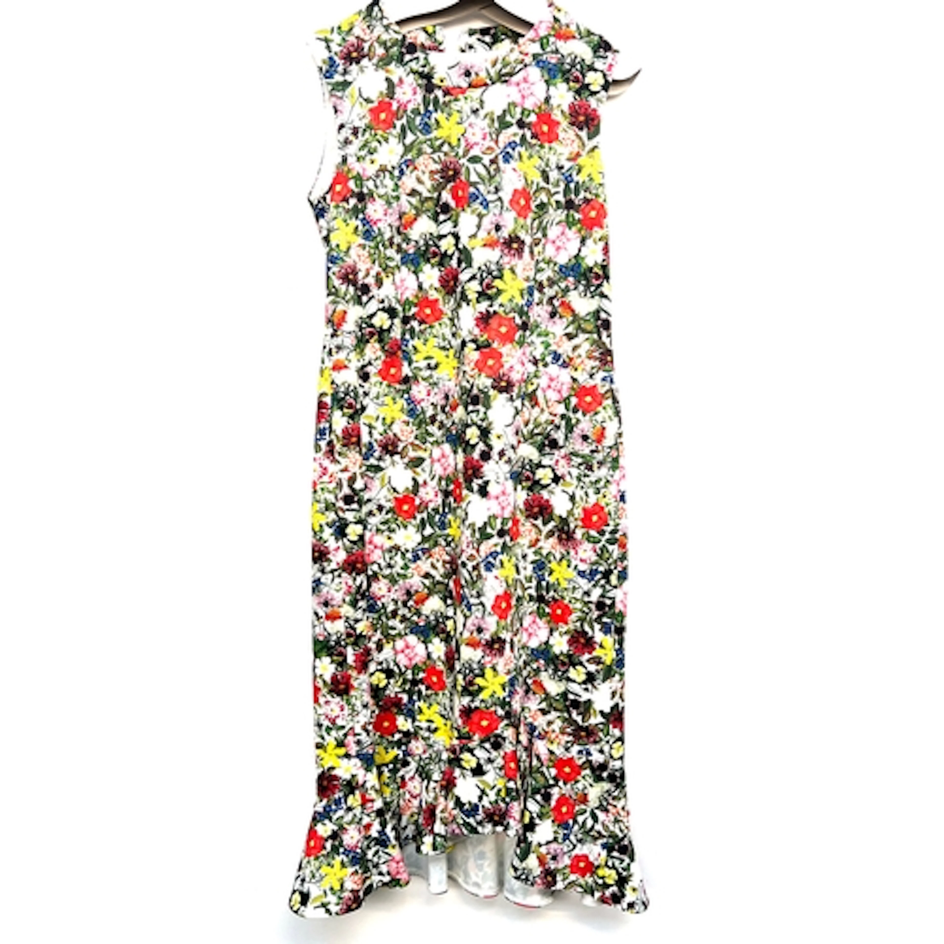 An Erdem sleeveless dress in a dense floral print, silk line...