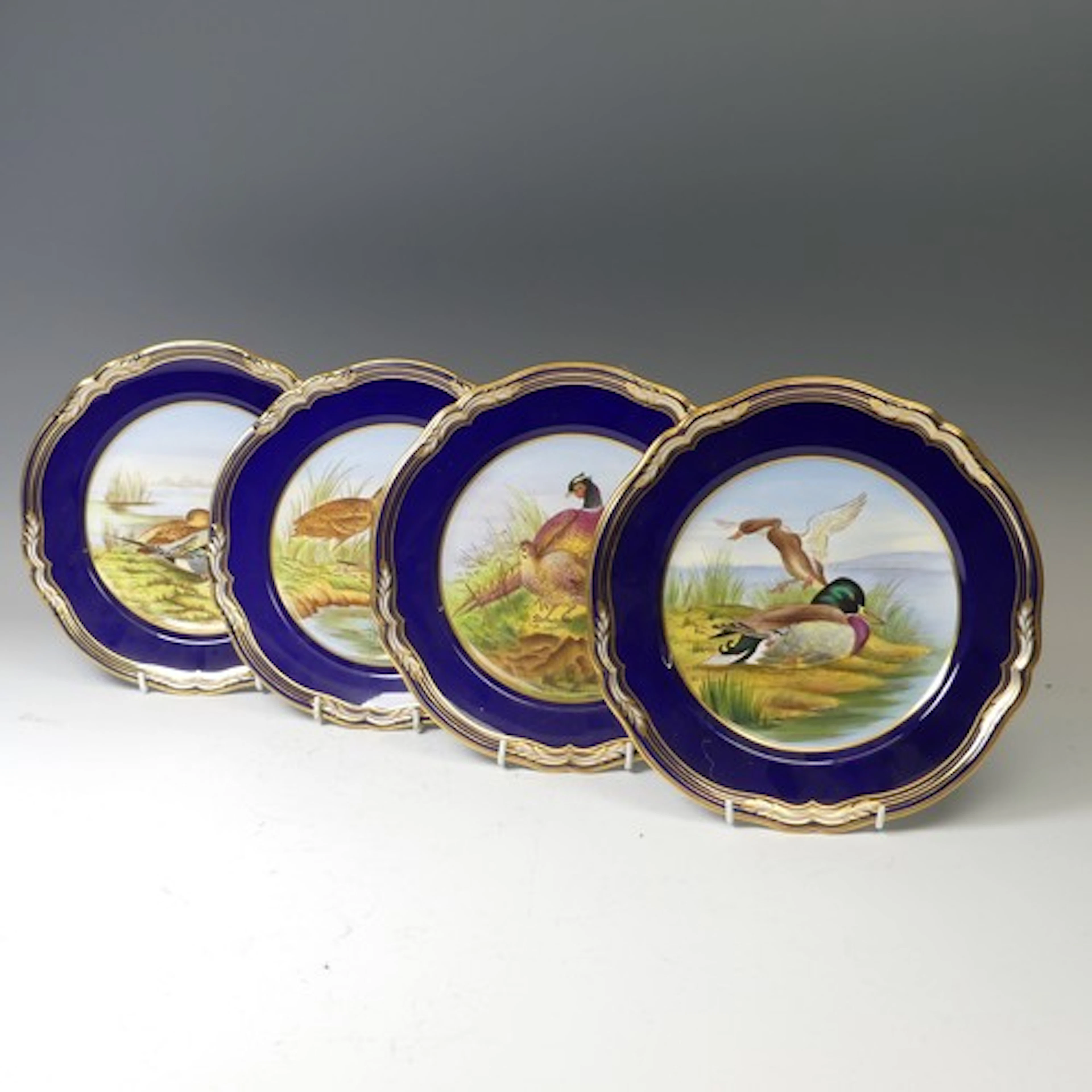 A Set of four Spode 'Game Birds' cabinet Plates, including; ...