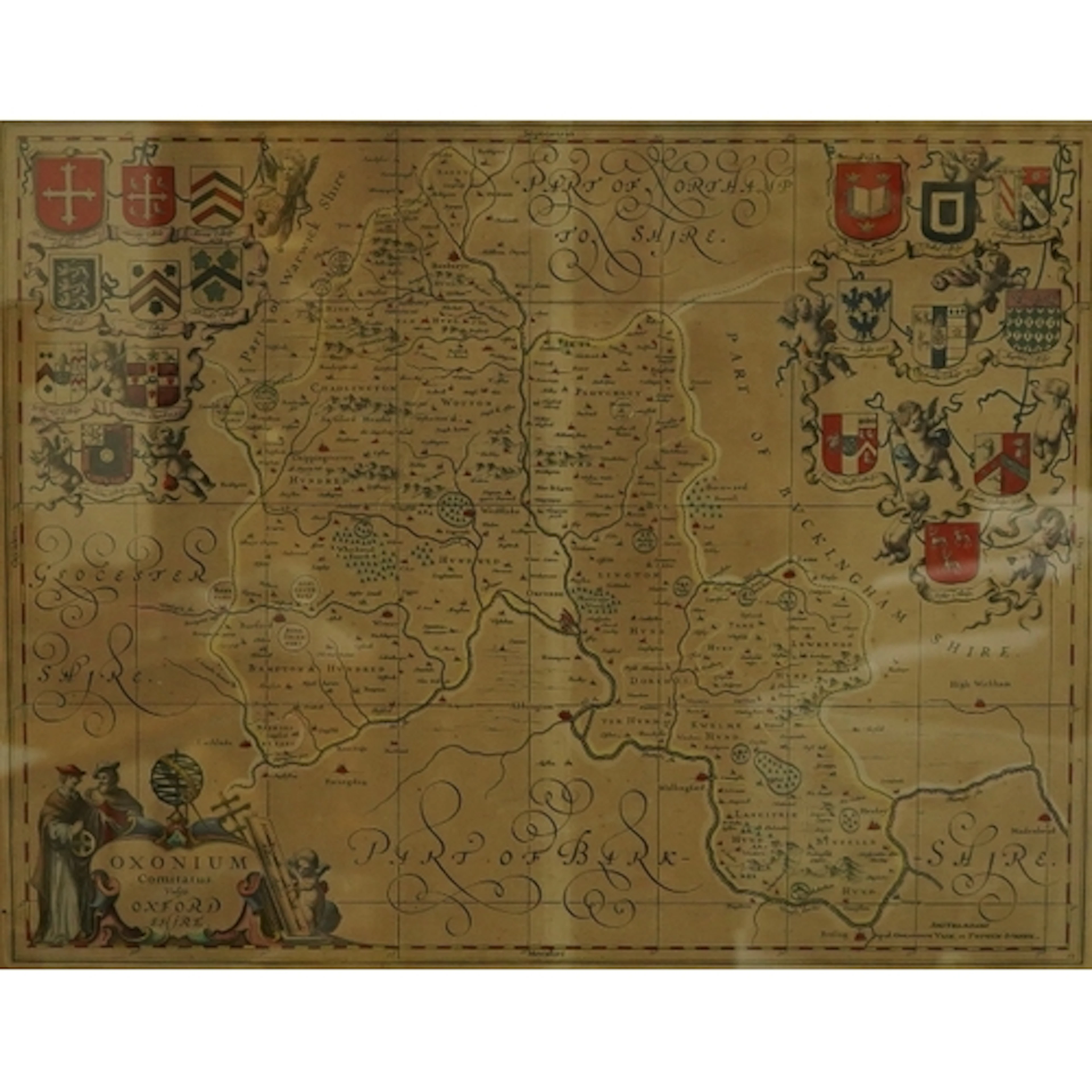 Jan Jannson - Oxfordshire, 'Oxonium Comitatus Vulgo Oxfordsh...